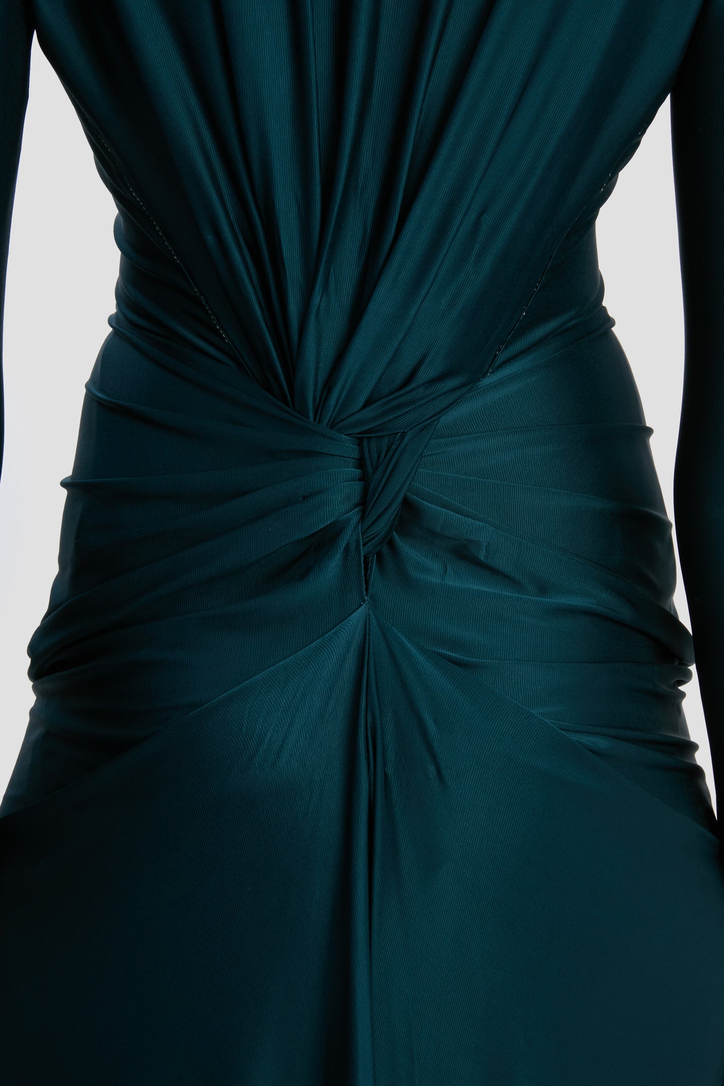 Cut-Out Gown In Dark Teal