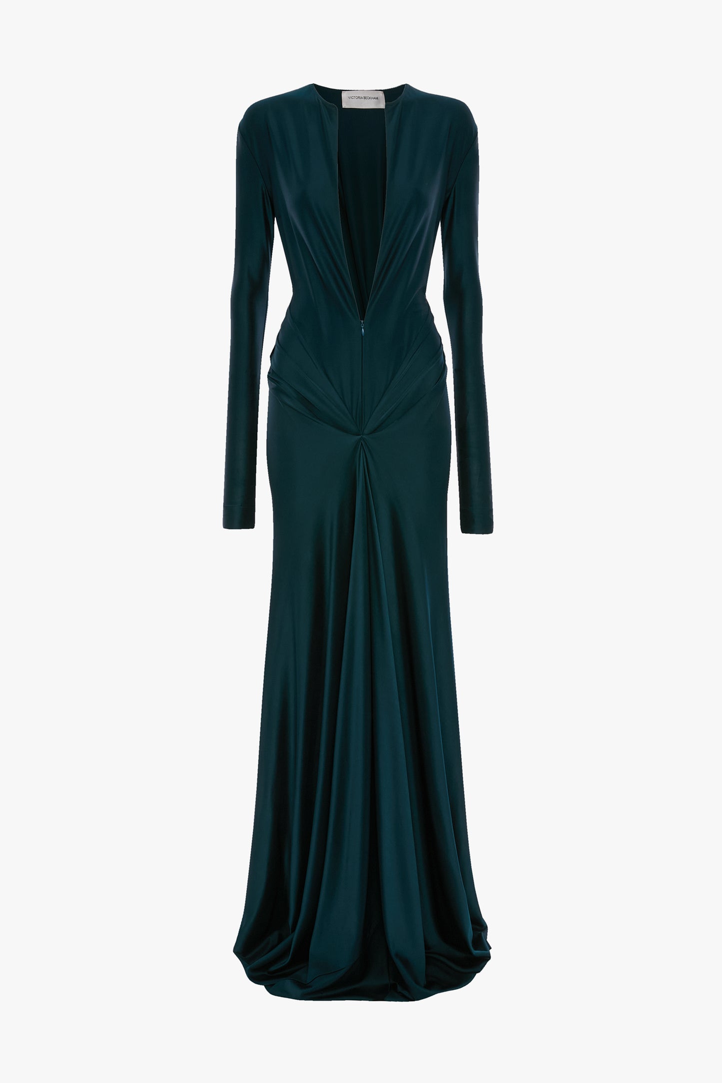 Cut-Out Gown In Dark Teal