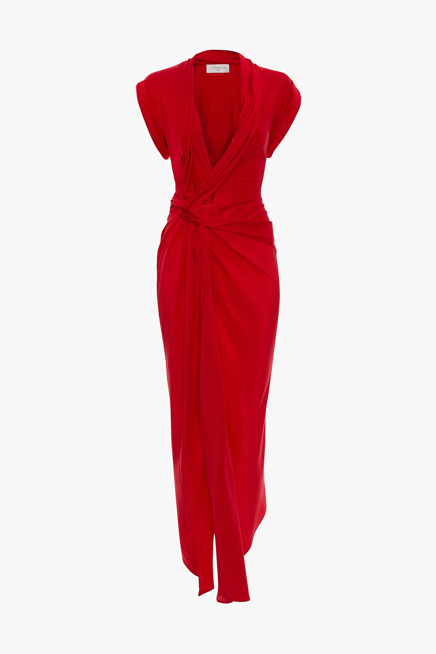 Twist Dress In Cardinal Red