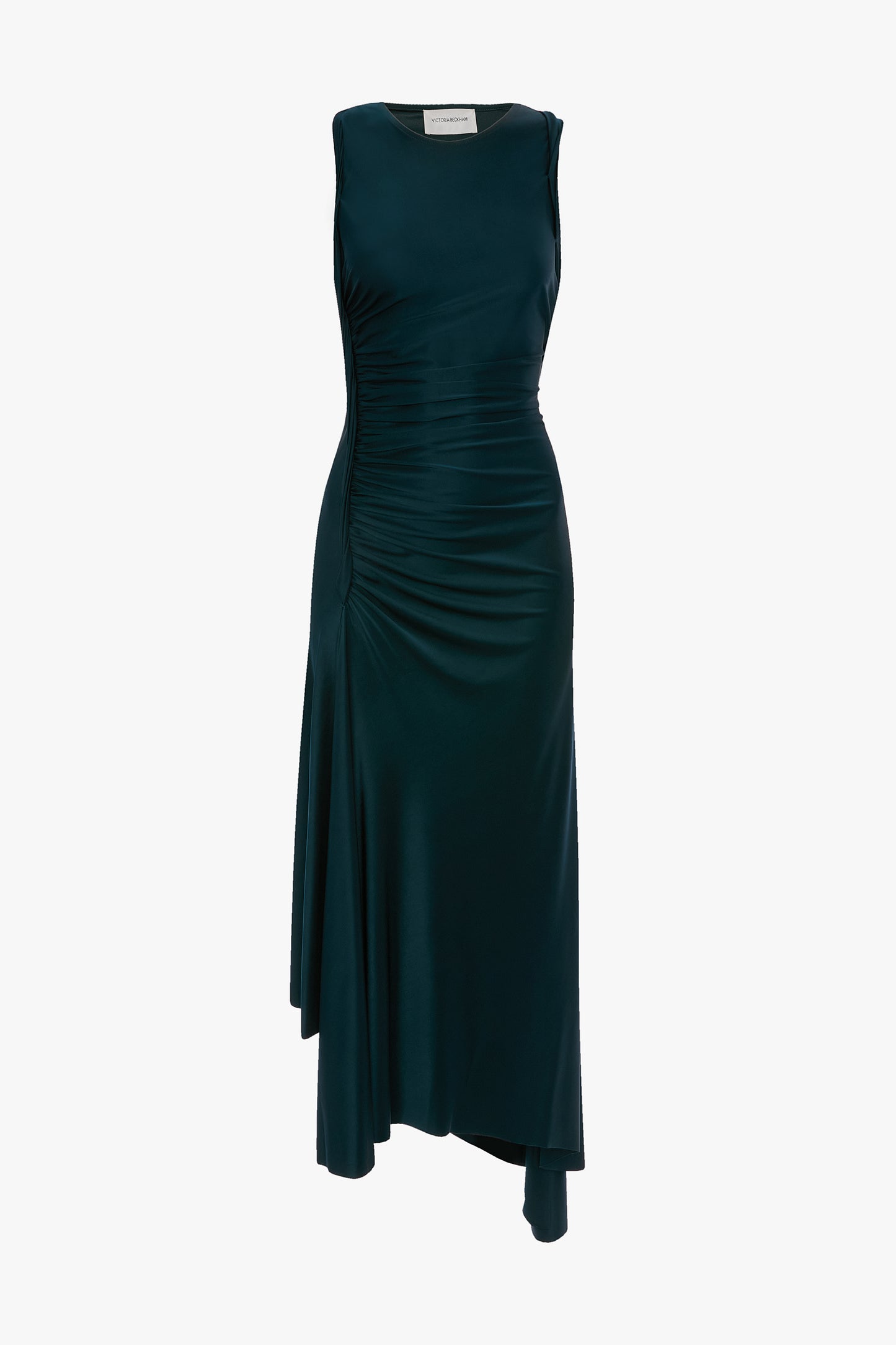 Twist Dress In Dark Teal