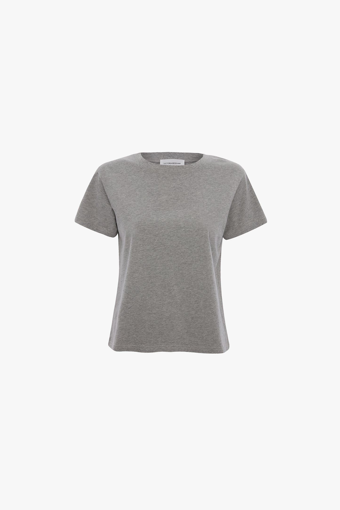 Shrunken Fit T-Shirt In Grey Marl