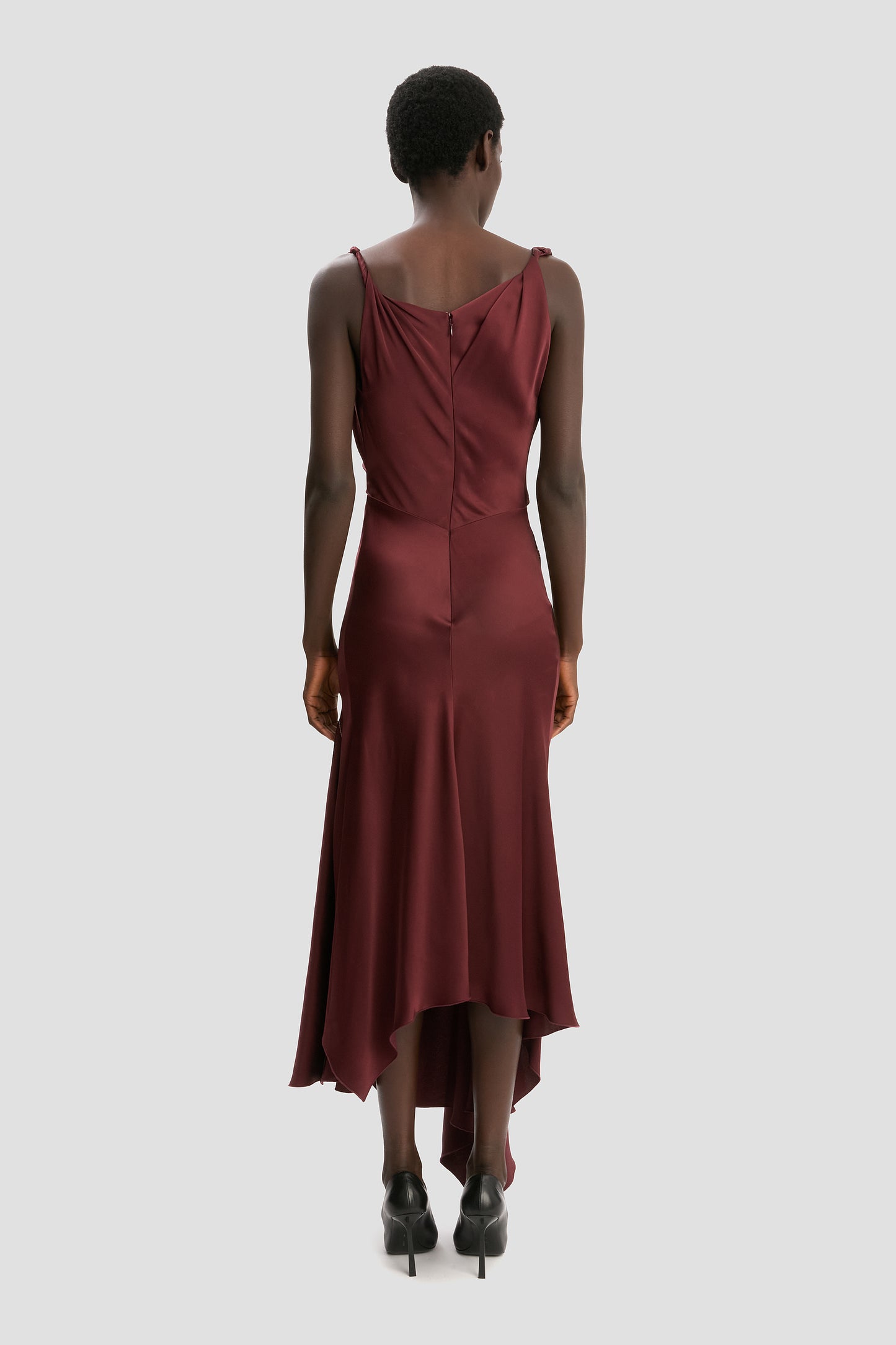 Posy Midi Dress In Cinnabar Red