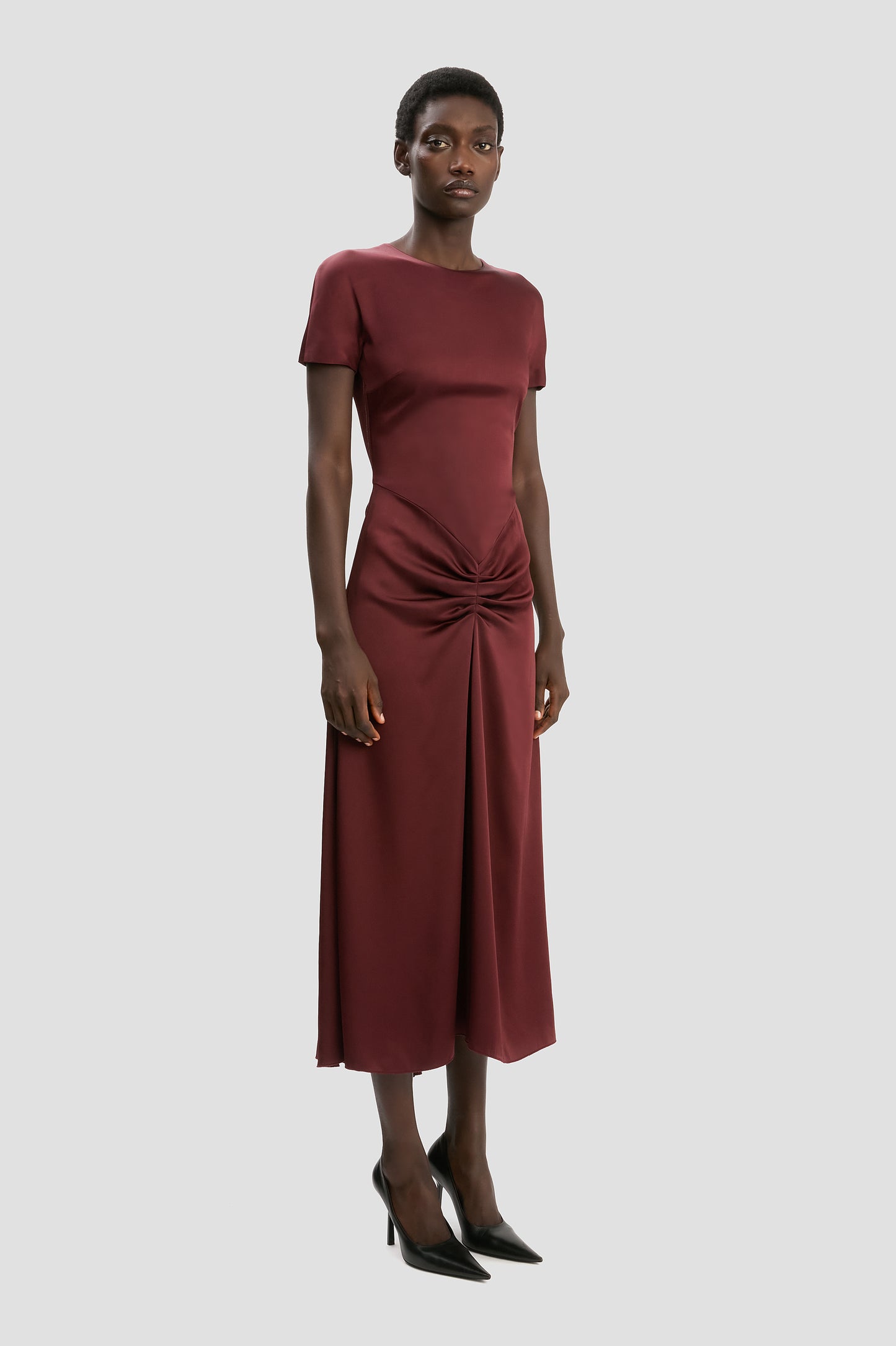 Blaire Midi Dress In Cinnabar Red