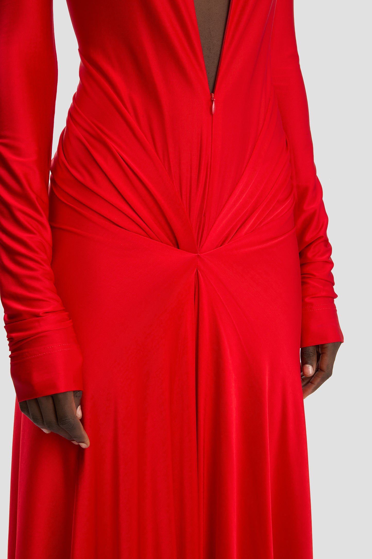 Cut-Out Gown In Cardinal Red