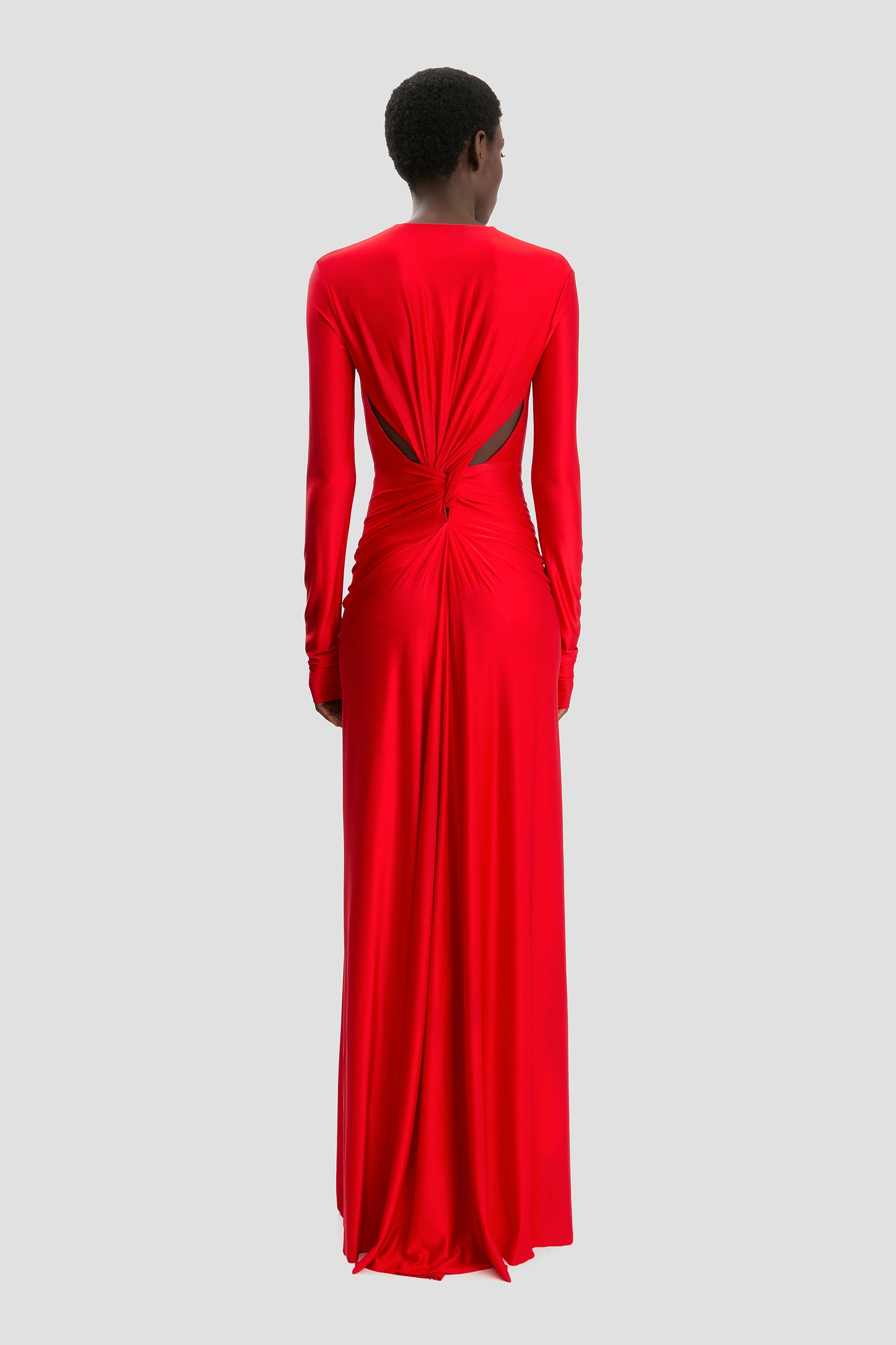 Cut-Out Gown In Cardinal Red