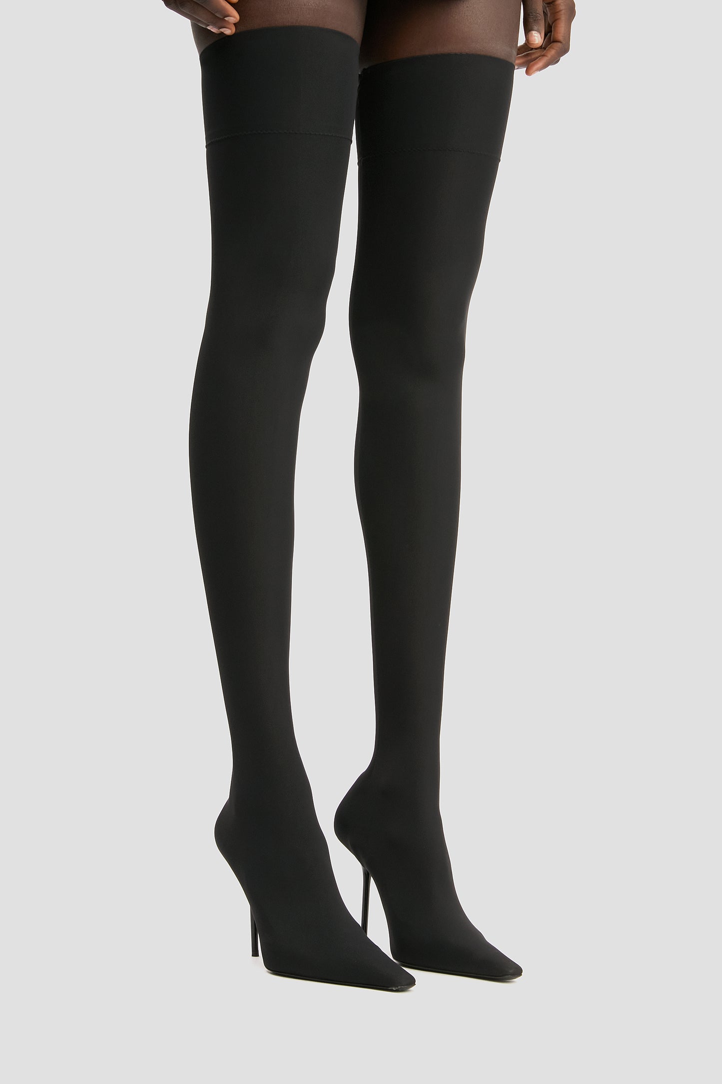 Sloan Stiletto Jersey Boot In Black