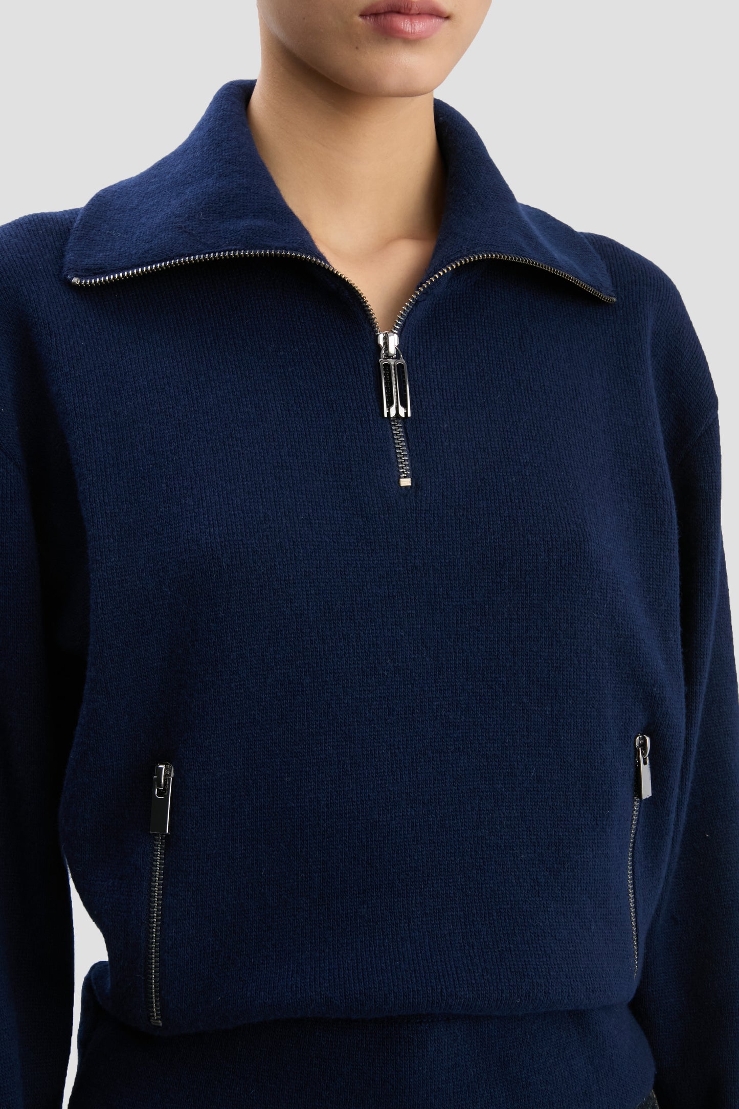 Half-Zip Milano Jumper In Navy