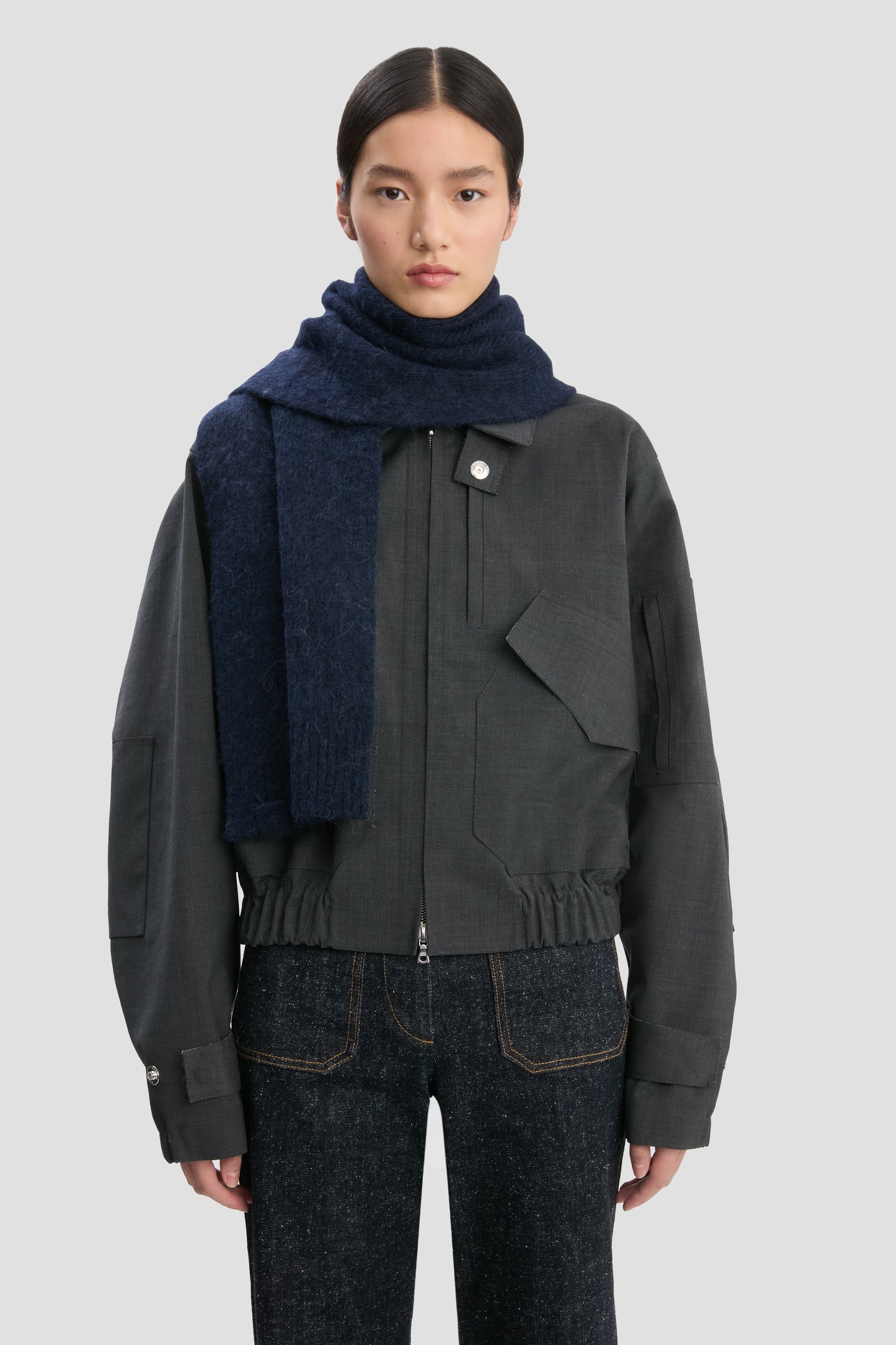 Alpaca Scarf In Navy