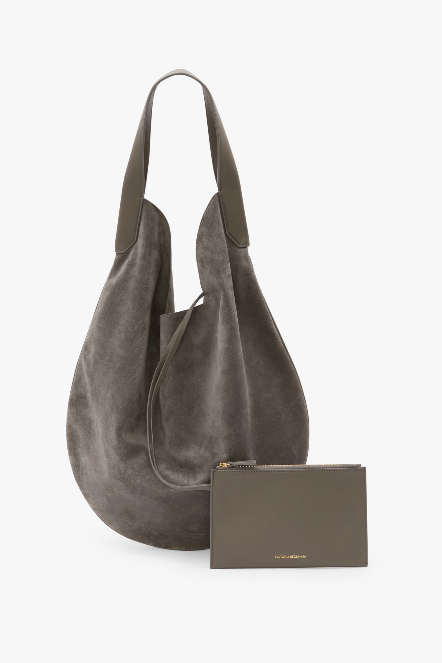 Soft Plié Hobo Bag In Pebble Grey Suede