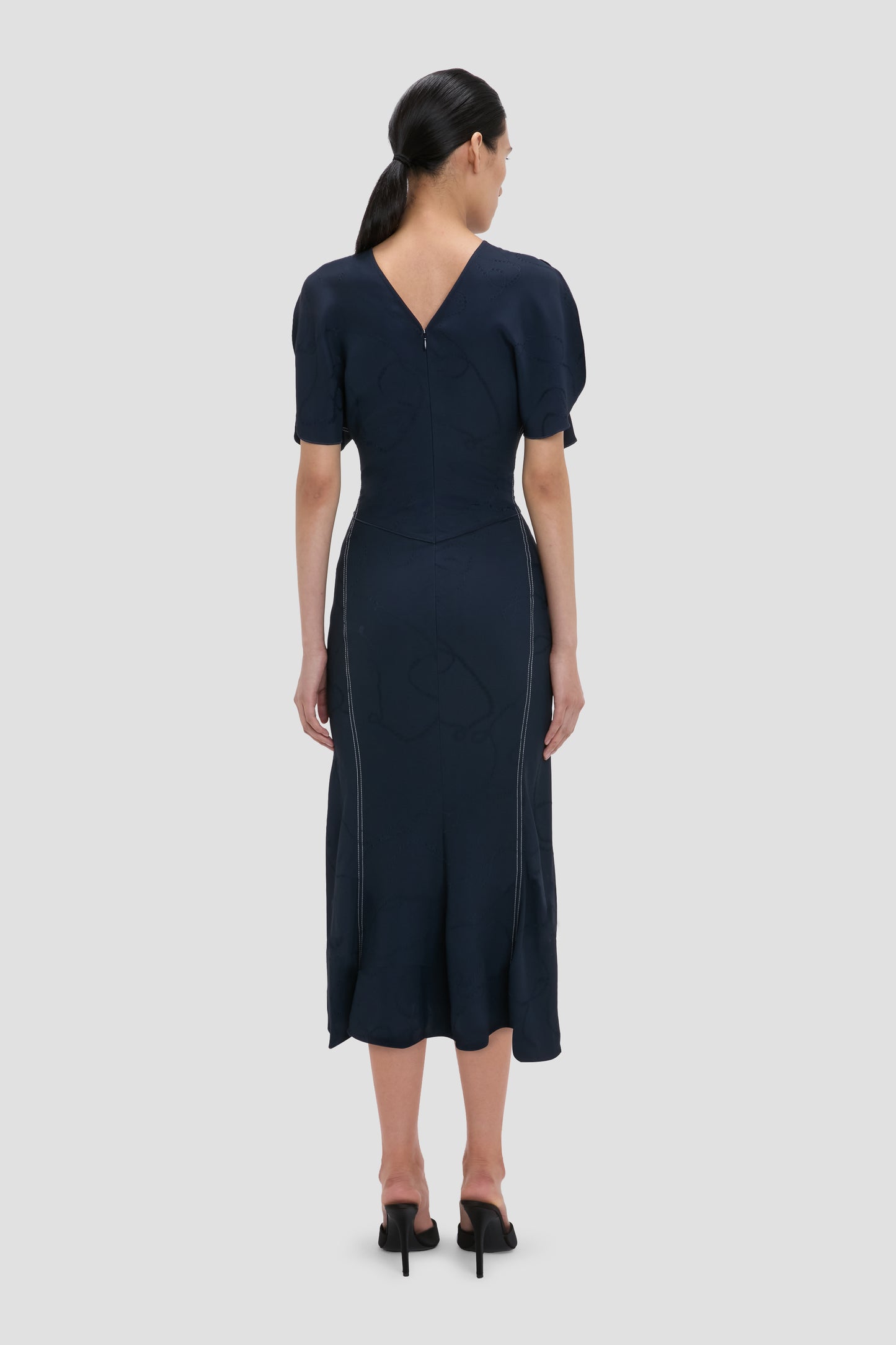 Bela Midi Dress In Navy