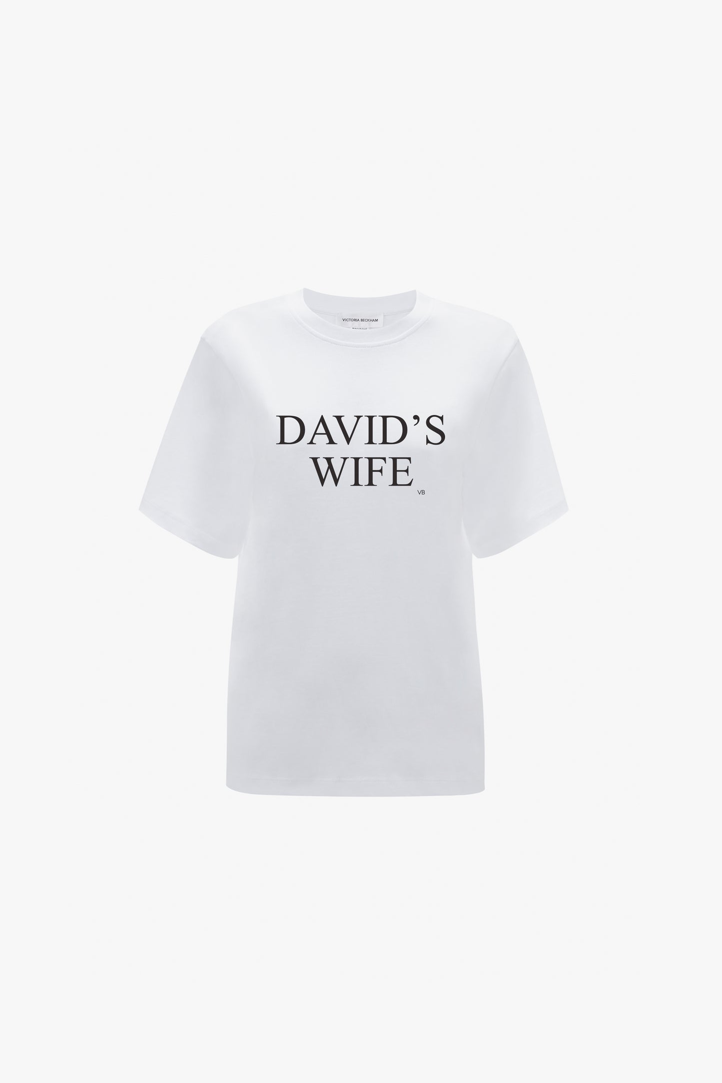 David's Wife' Slogan T-Shirt In White