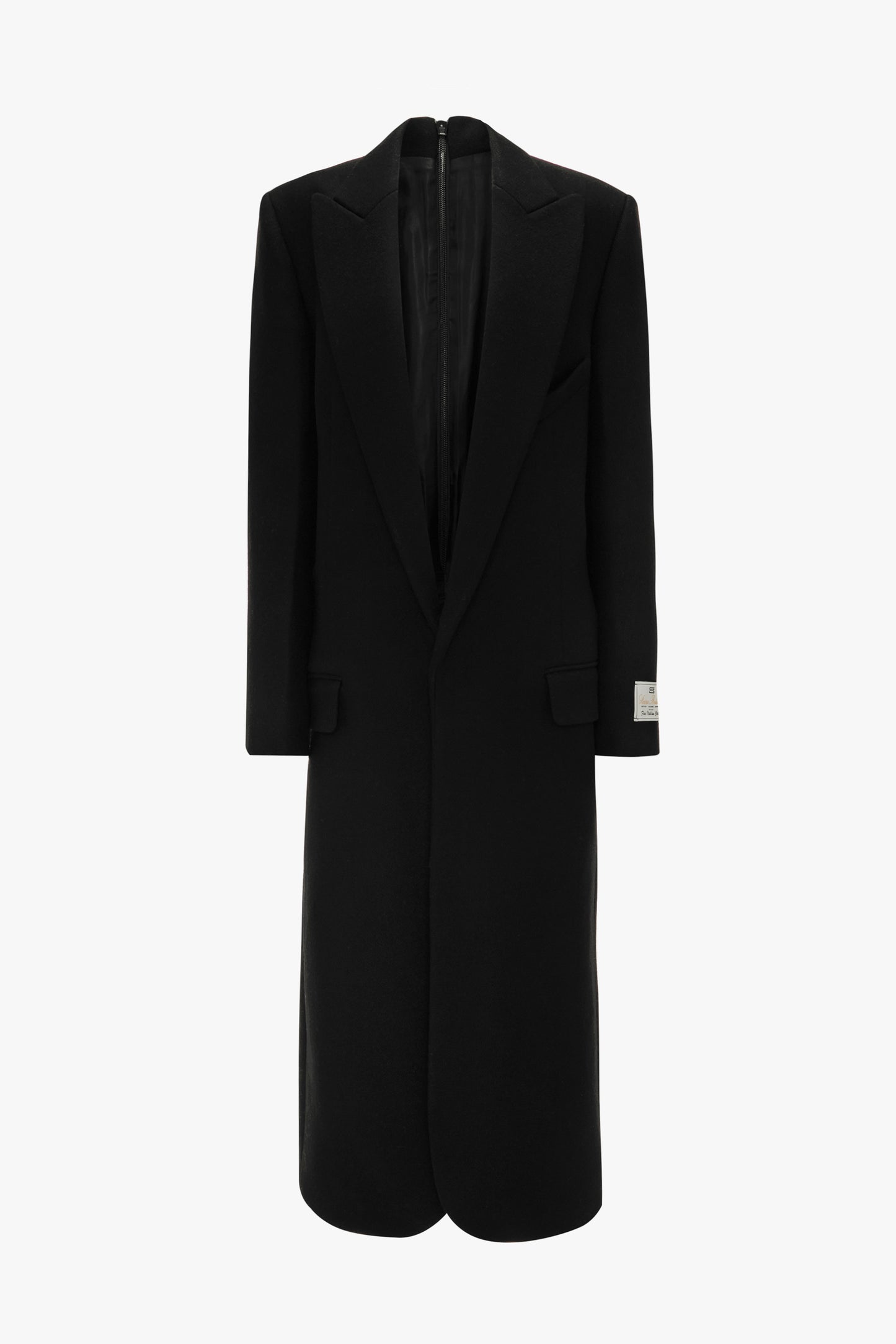 Double-Belted Coat In Black