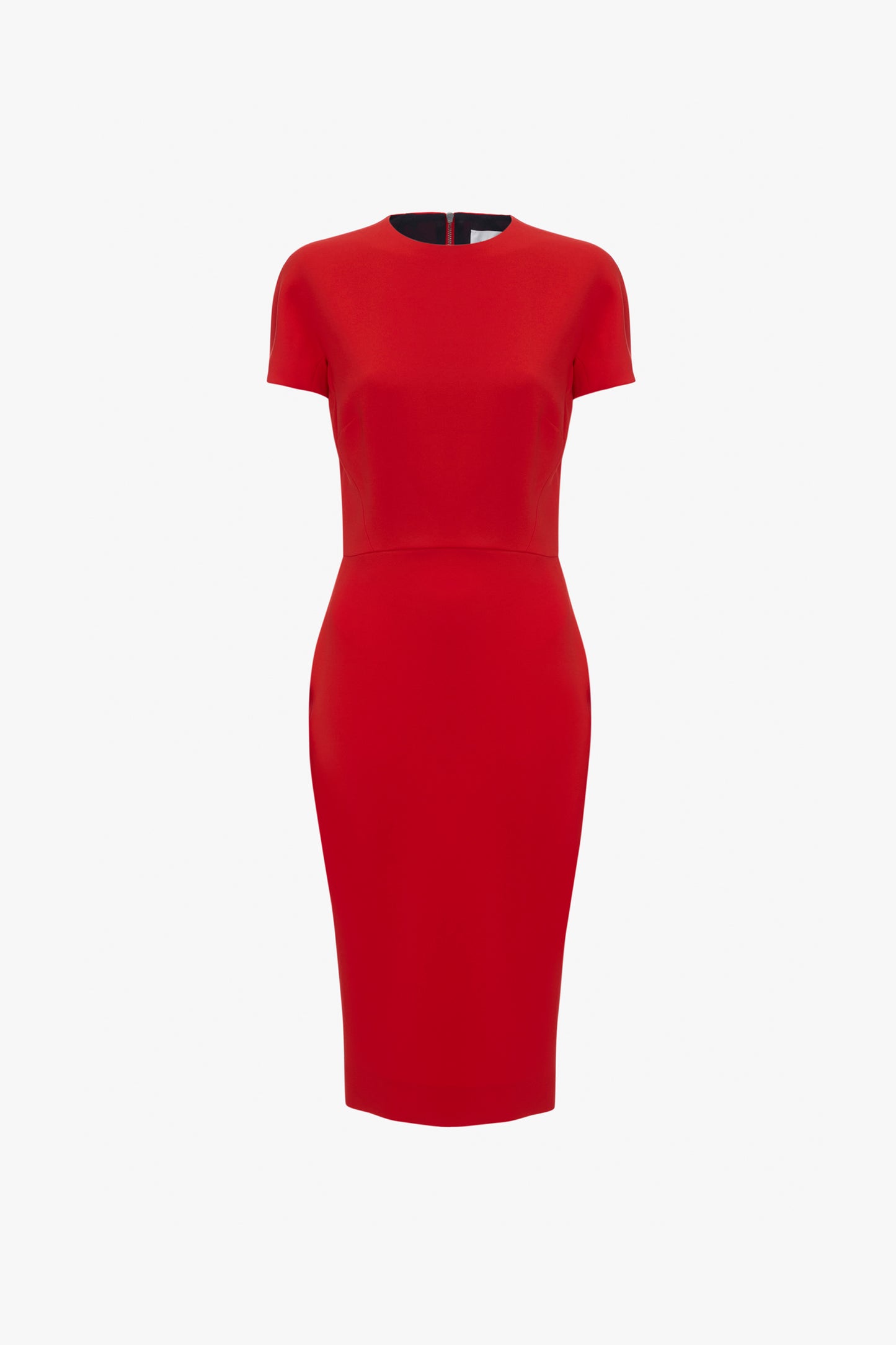 Fitted T-shirt Dress In Bright Red
