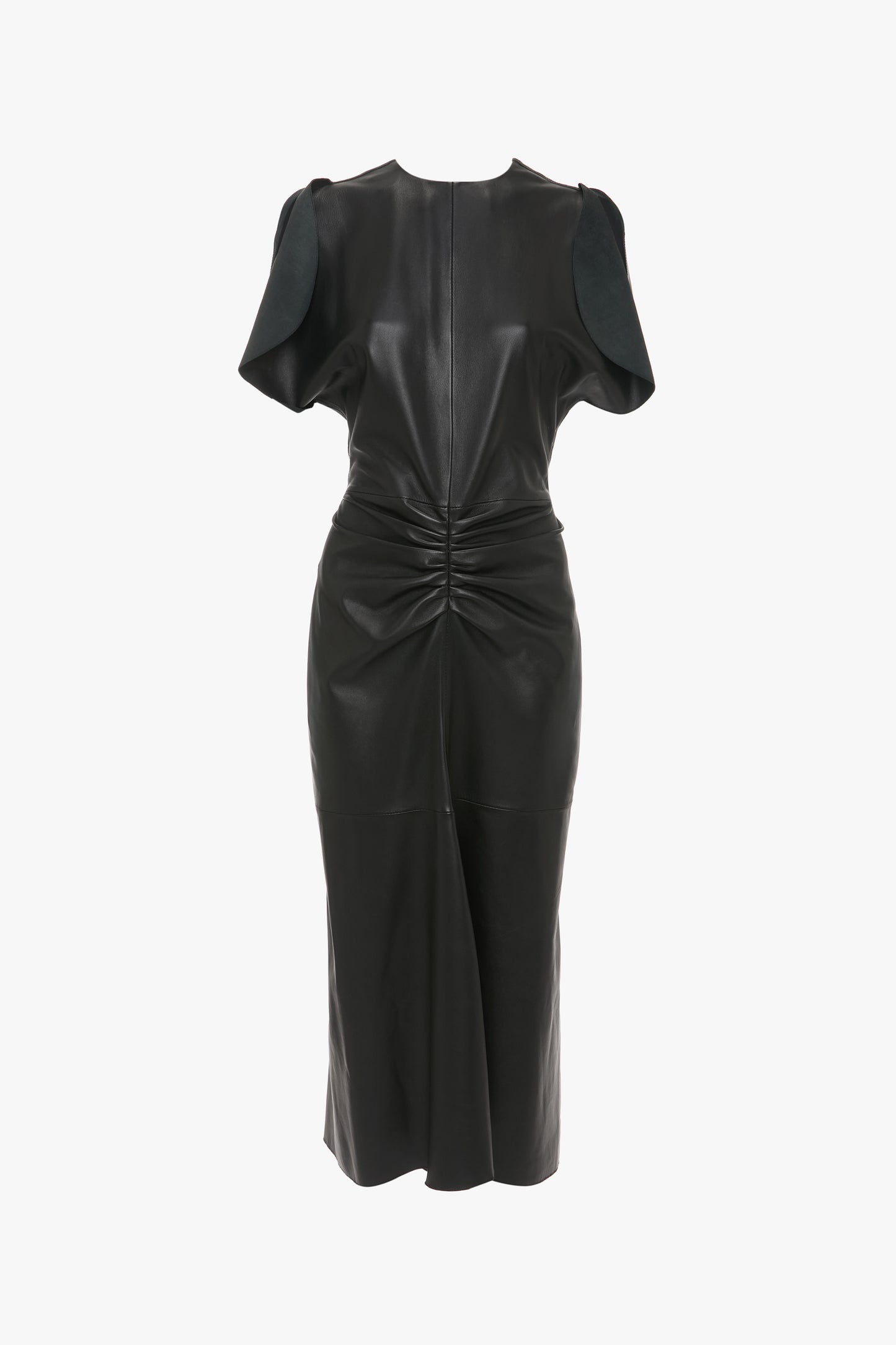 Leather Bela Midi Dress In Black