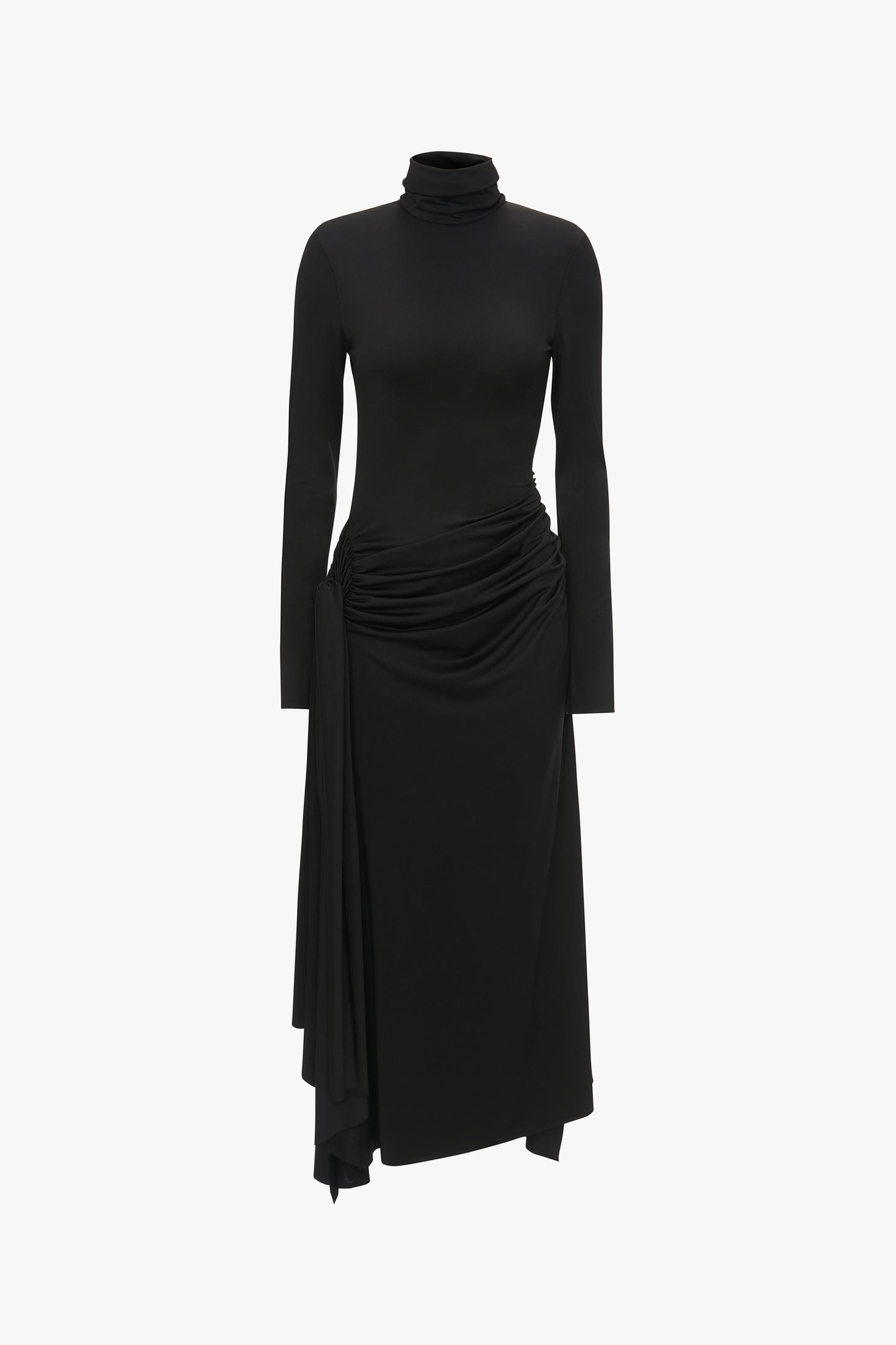 High Neck Dress In Black
