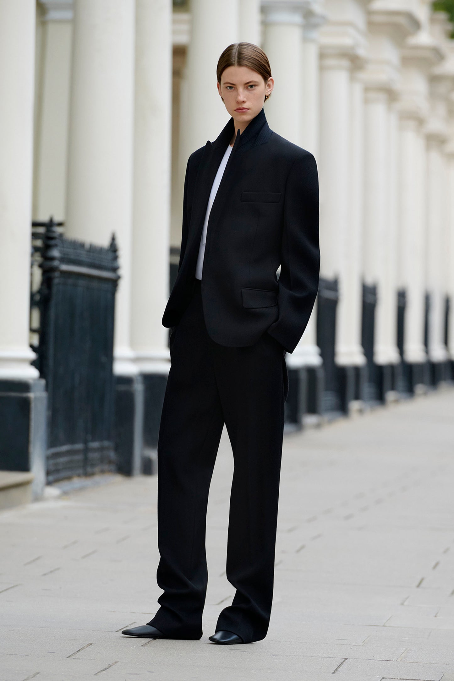 Sculptural Sleeve Jacket In Black