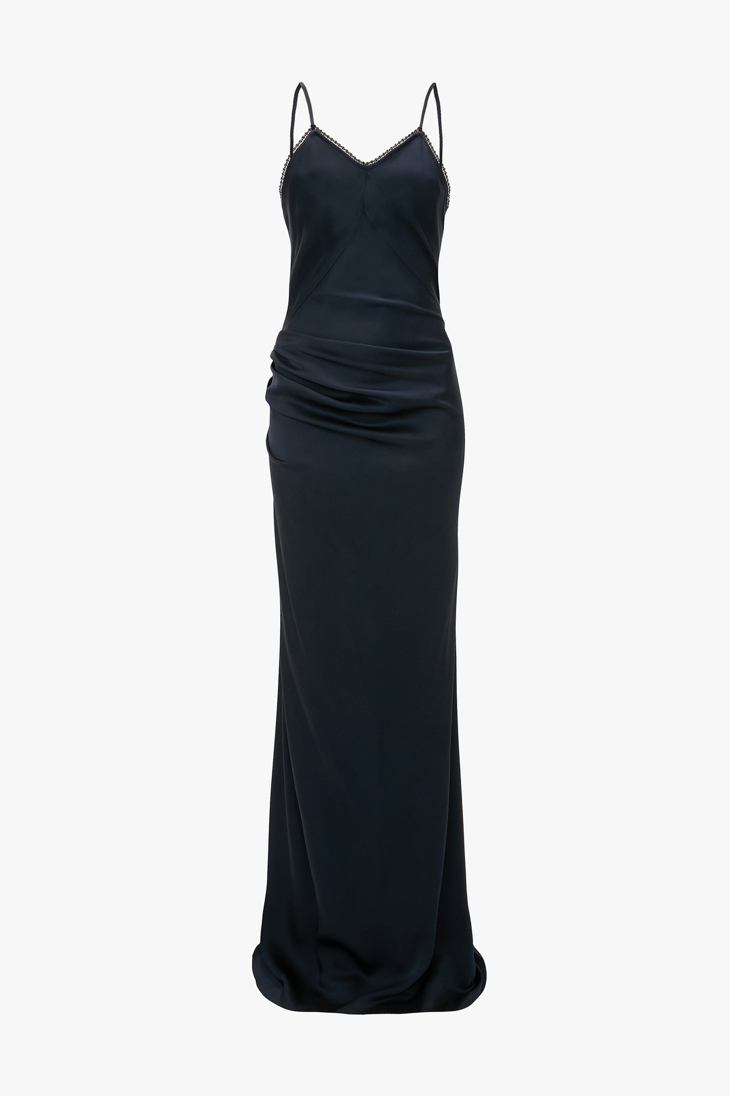 Lace Floor-Length Dress In Midnight