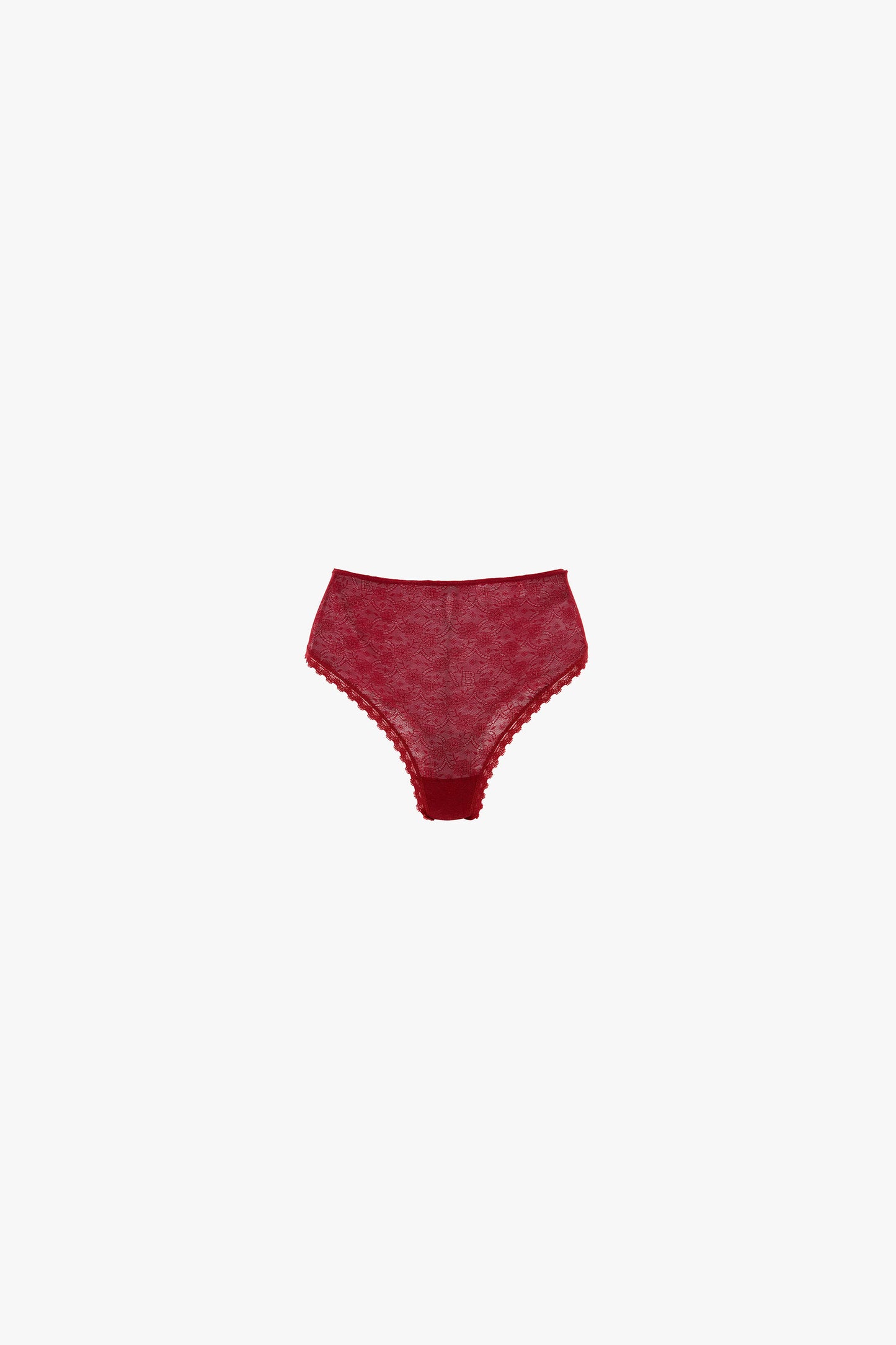 Lace Monogram Knicker In Poppy Red