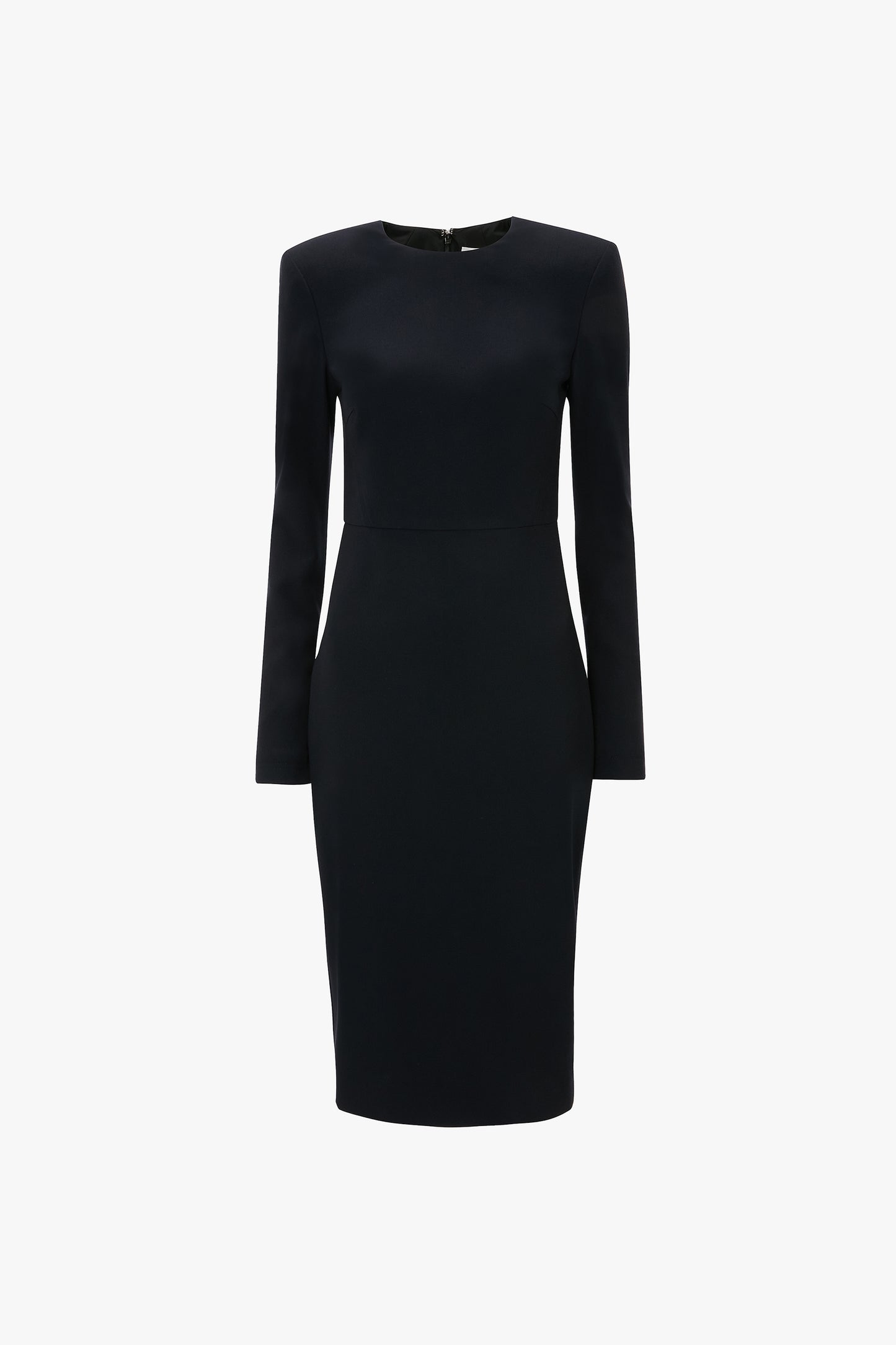 Long Sleeve Fitted T-Shirt Dress In Navy