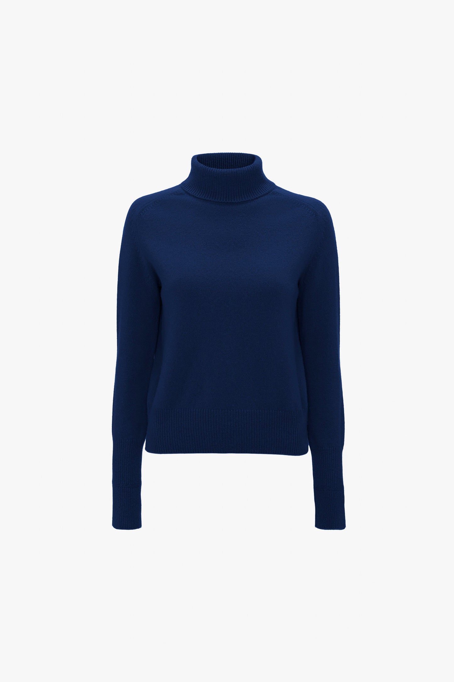 Polo Neck Jumper In Navy