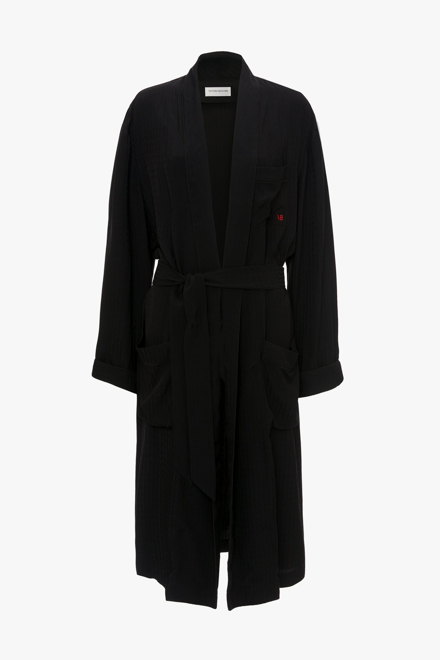 Pyjama Robe In Black Monogram