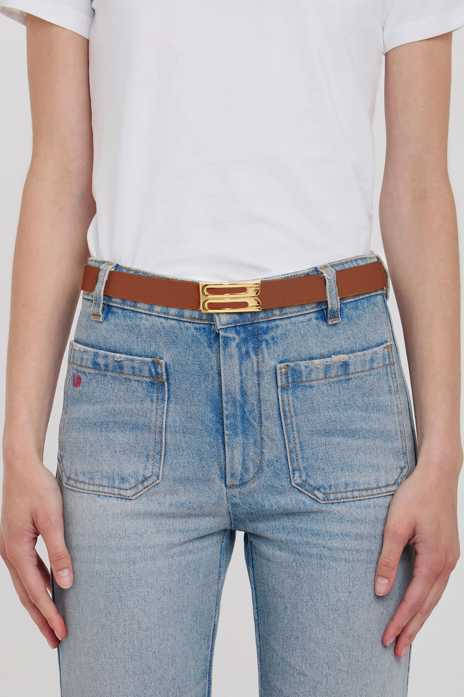 Dorian Belt In Tan Grained Leather