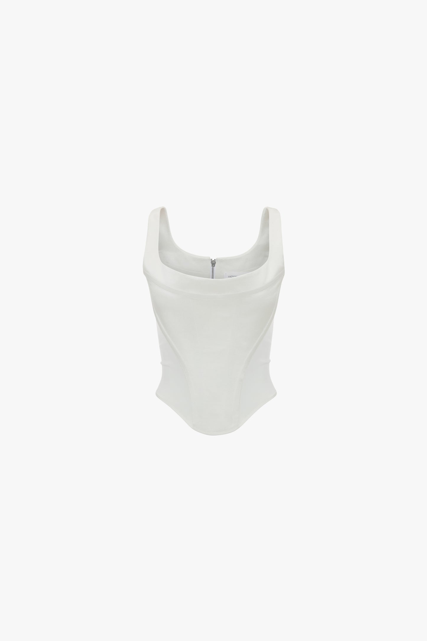 Side Panel Corset Top In Ivory