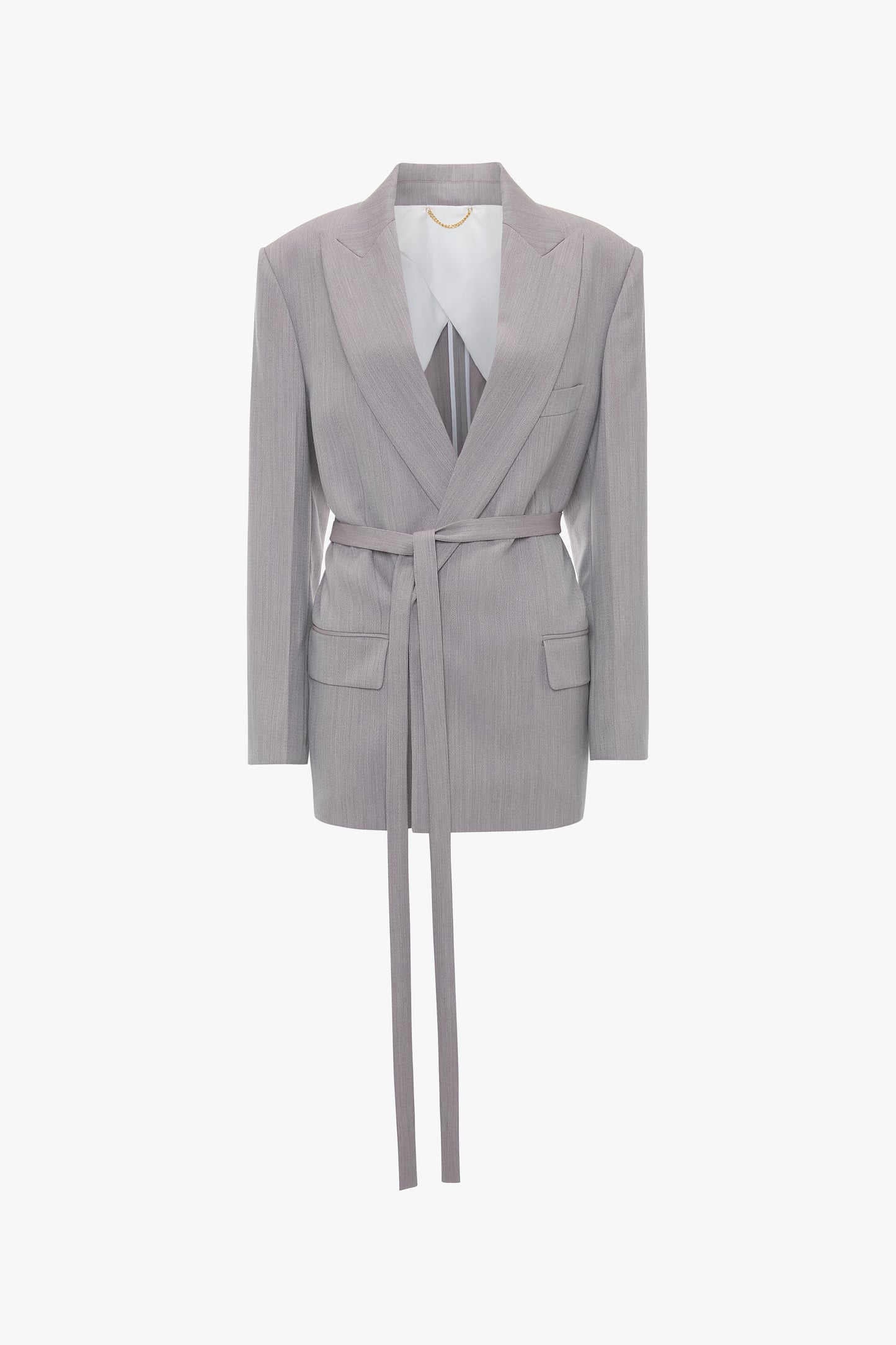 Tailored Belted Jacket In Quartz