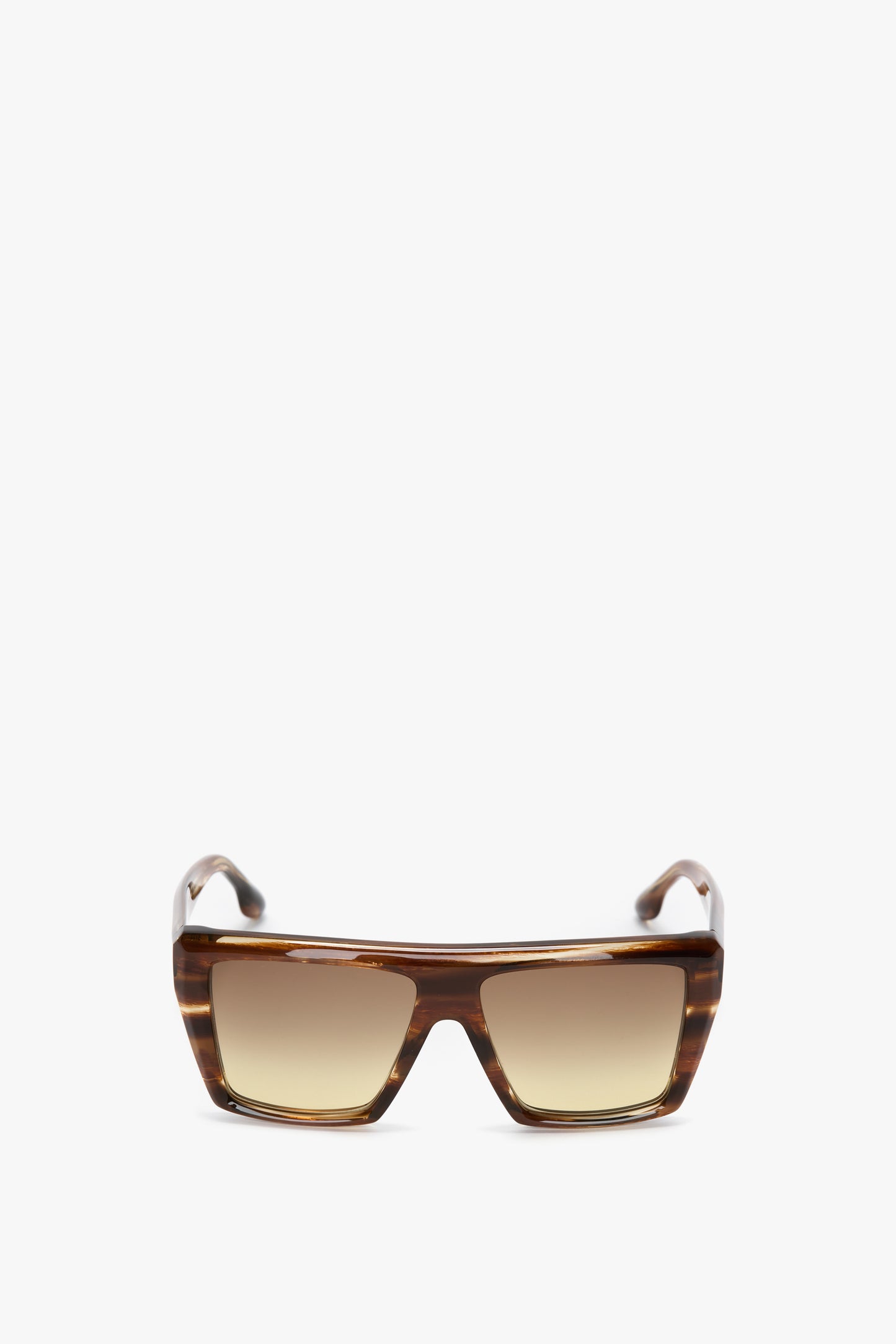 Oversized Acetate Frame Sunglasses In Light Brown Horn