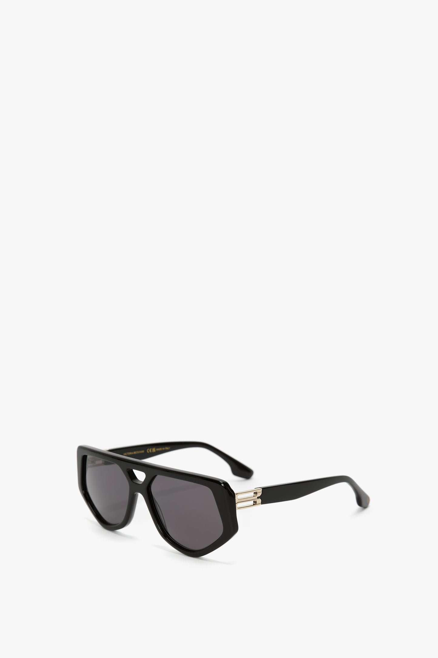 Double Bridge Dorian Logo Sunglasses In Black