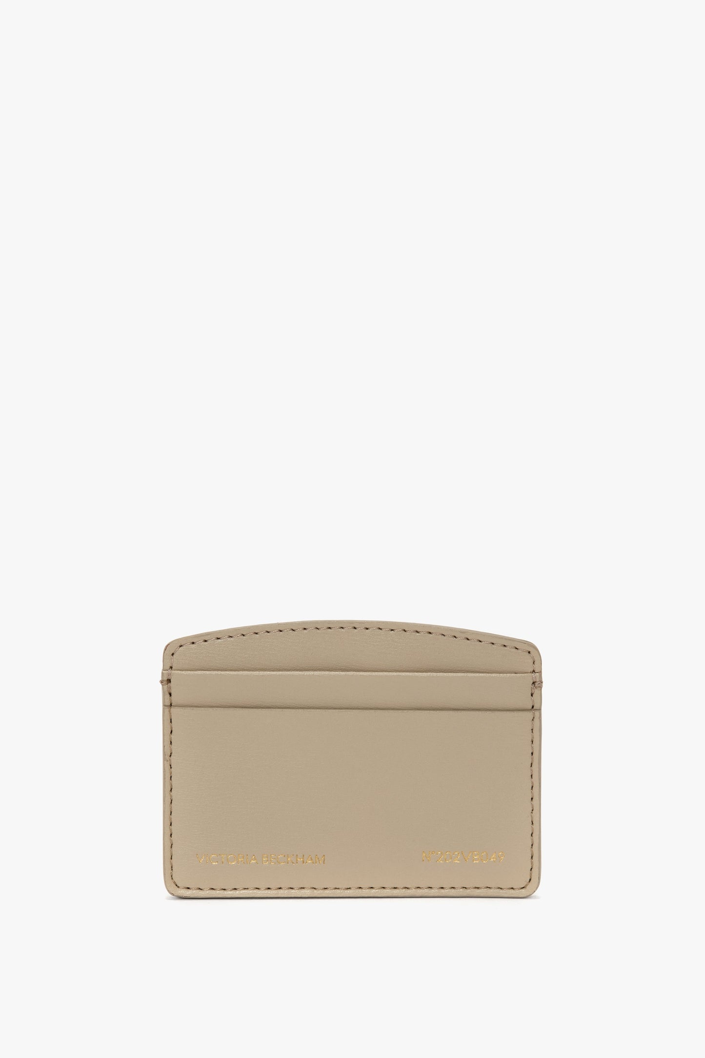 Victoria Card Holder In Taupe Leather