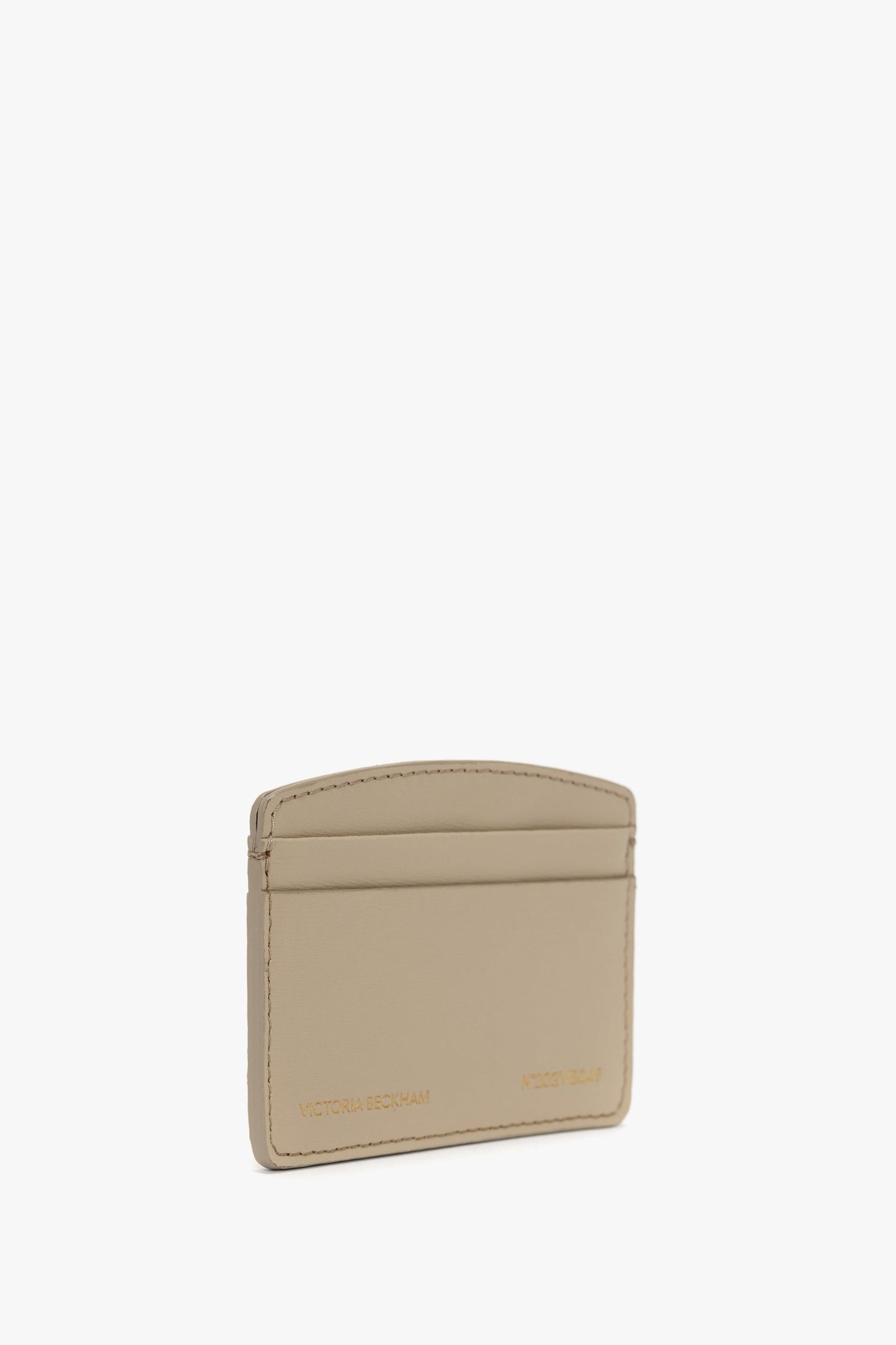 Victoria Card Holder In Taupe Leather