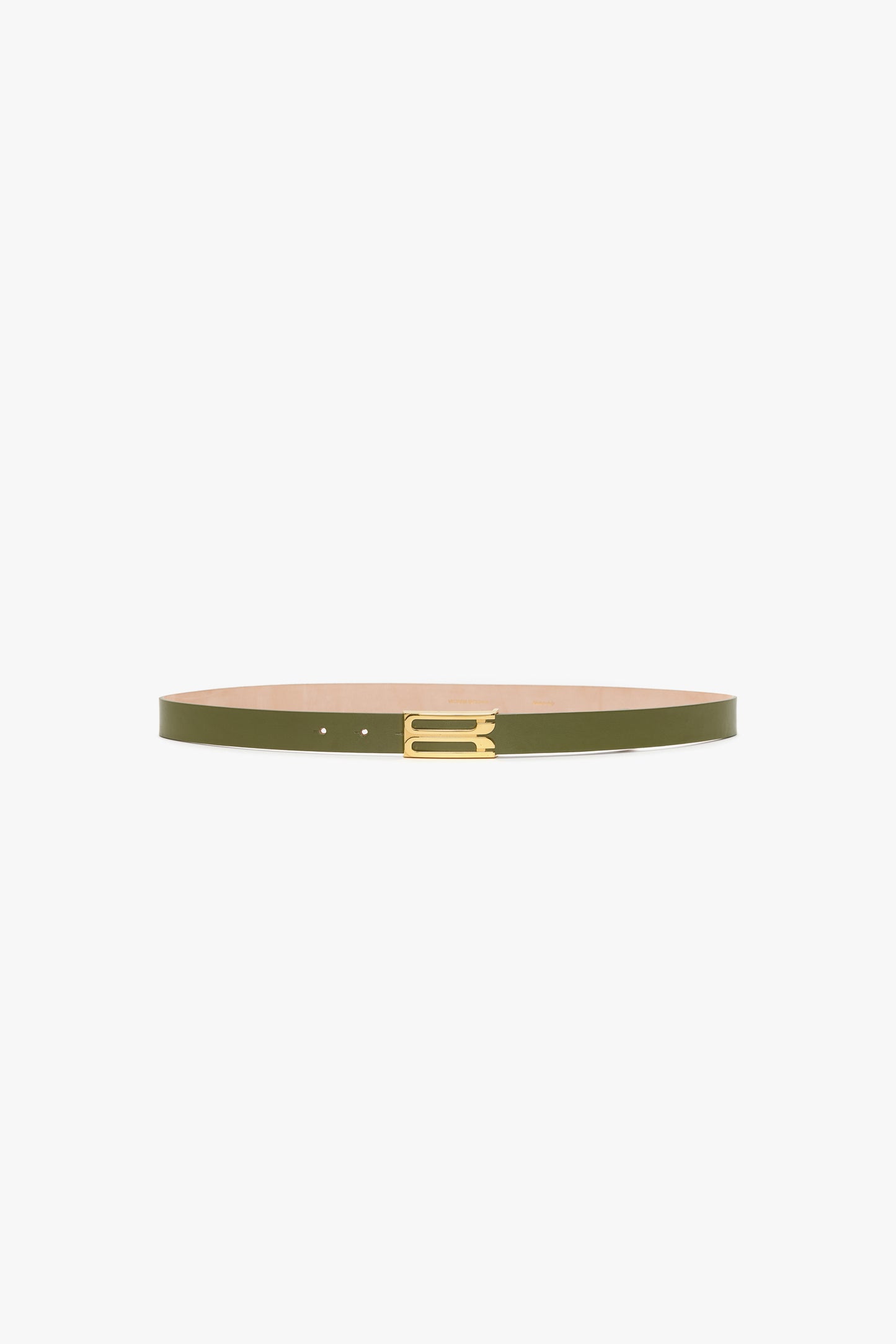 Regular Dorian Belt In Khaki Smooth Leather