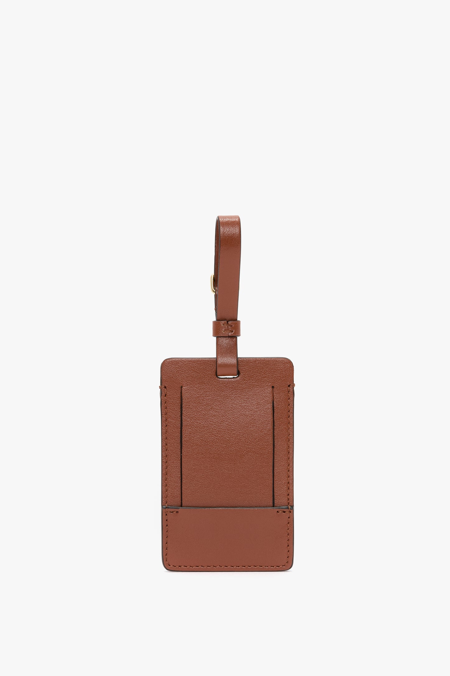 Luggage Tag In Tan Leather