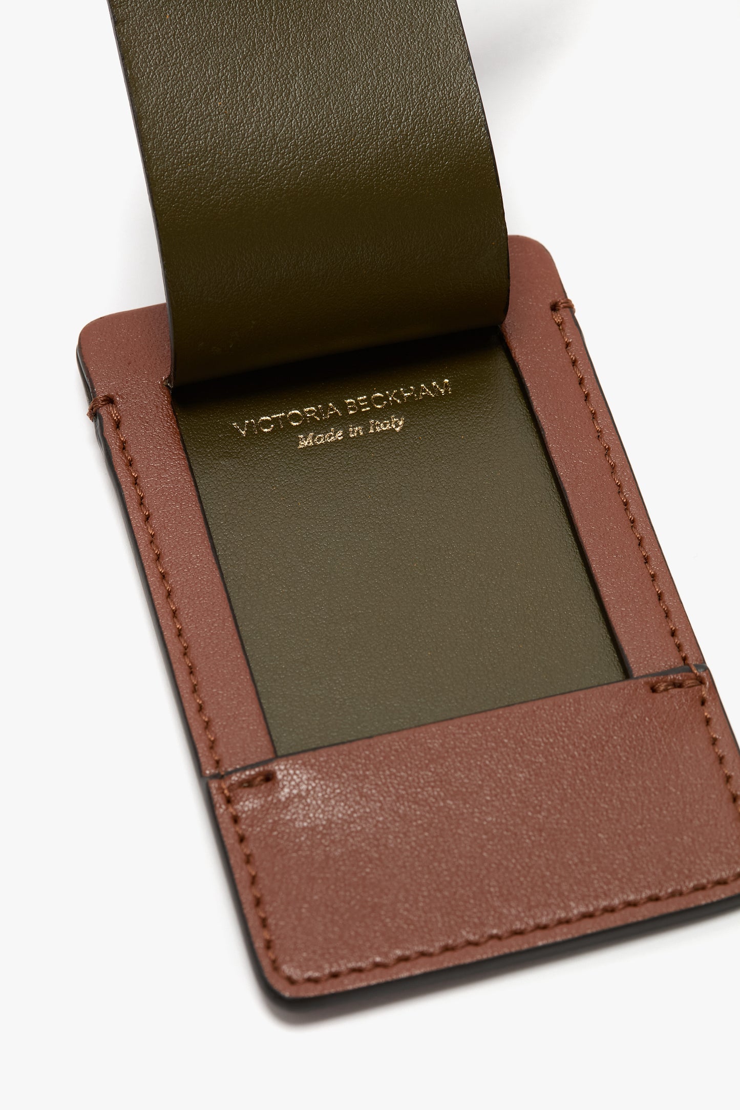 Luggage Tag In Tan Leather