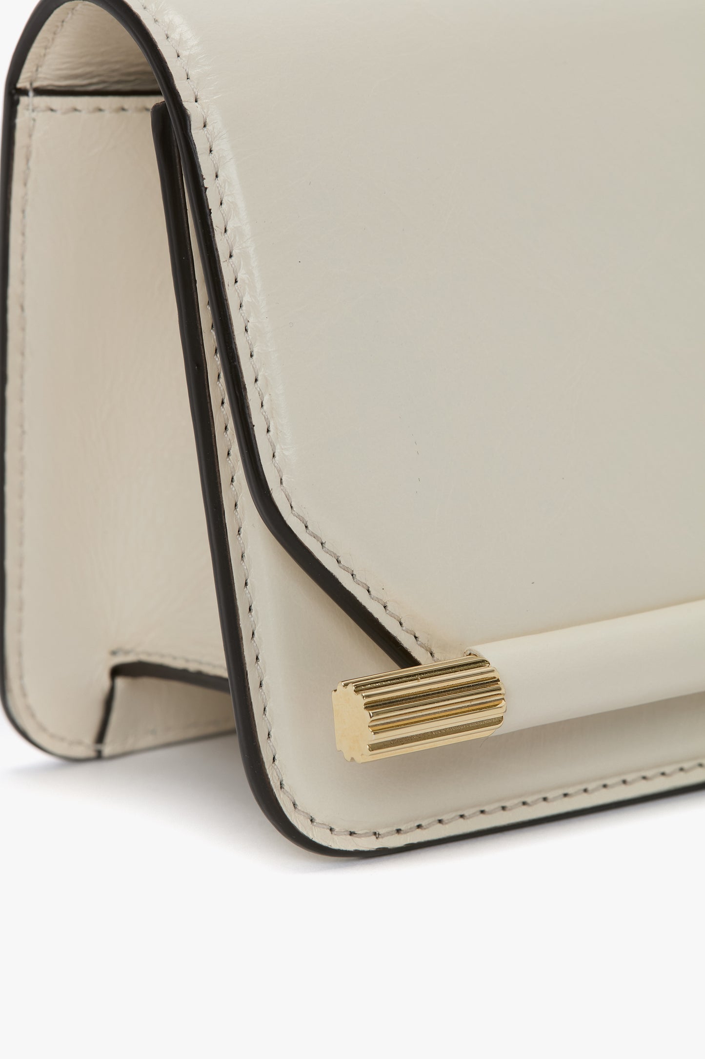 202 Clutch Bag In Ivory Leather