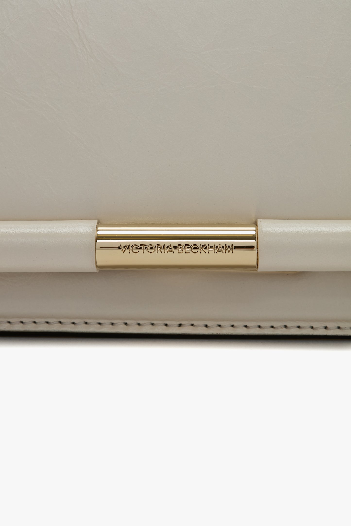 202 Clutch Bag In Ivory Leather