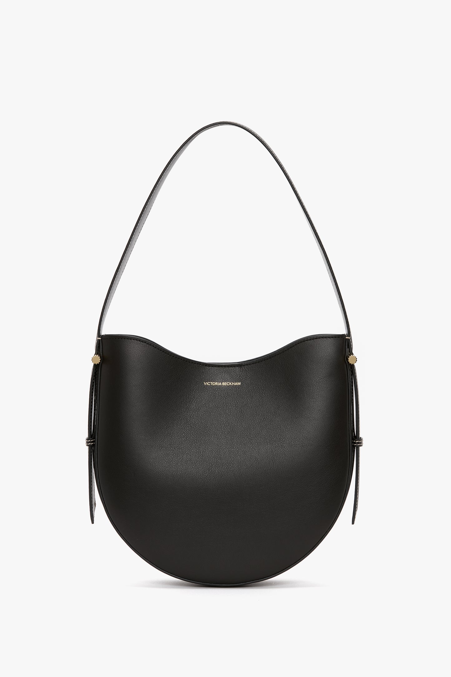 Medium Dia Hobo Bag In Black Leather