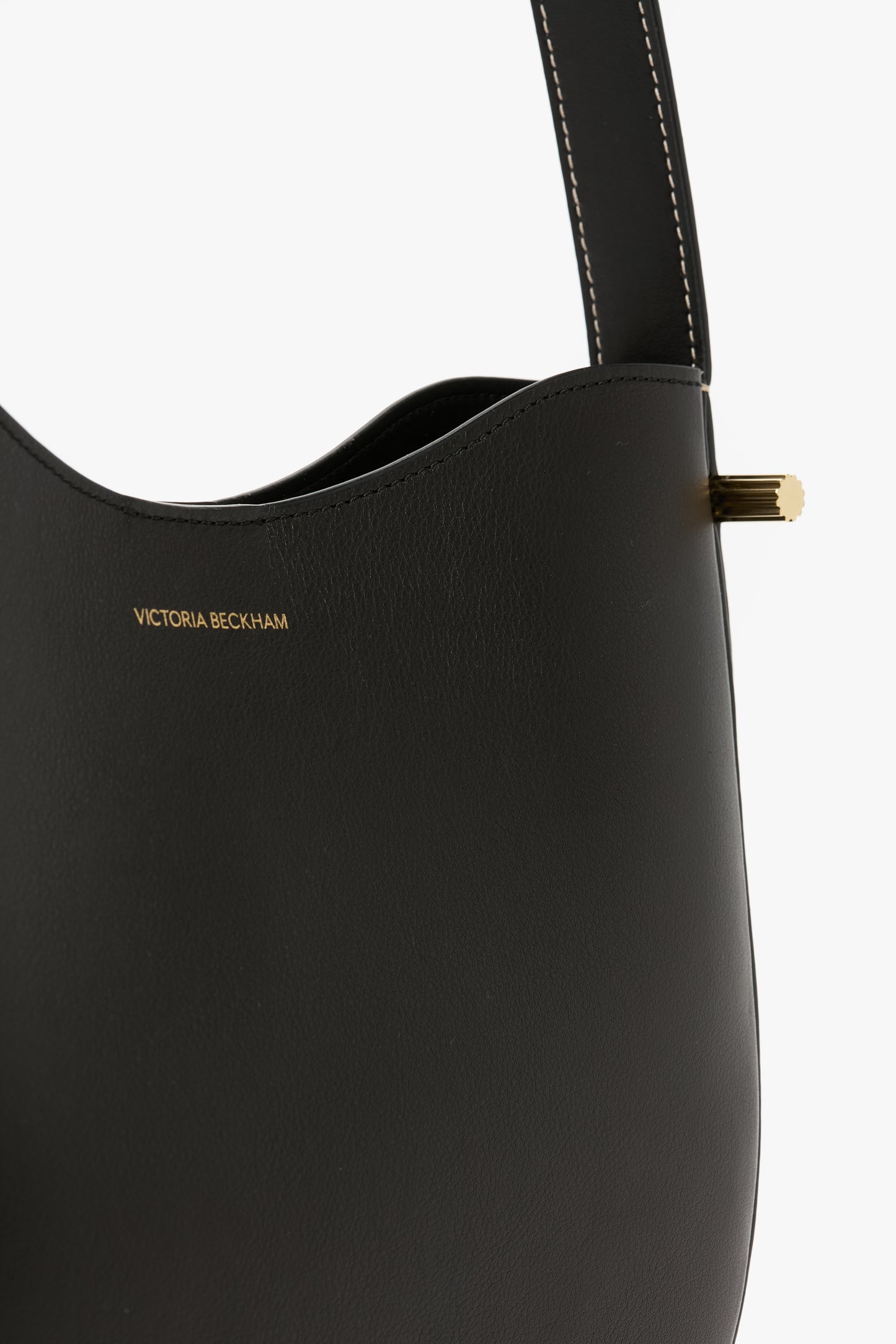 Medium Dia Hobo Bag In Black Leather