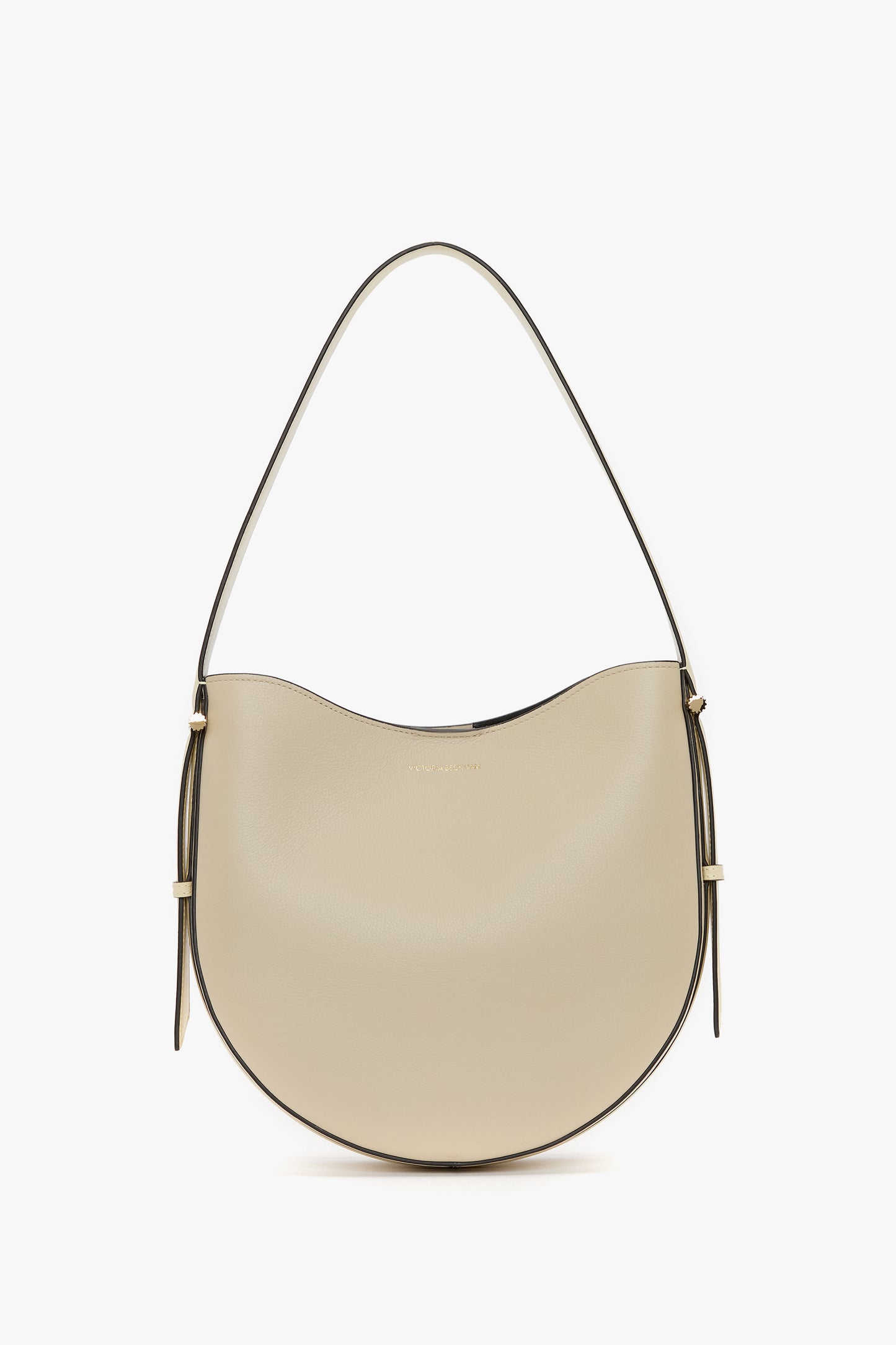 Medium Dia Hobo Bag In Ivory Leather