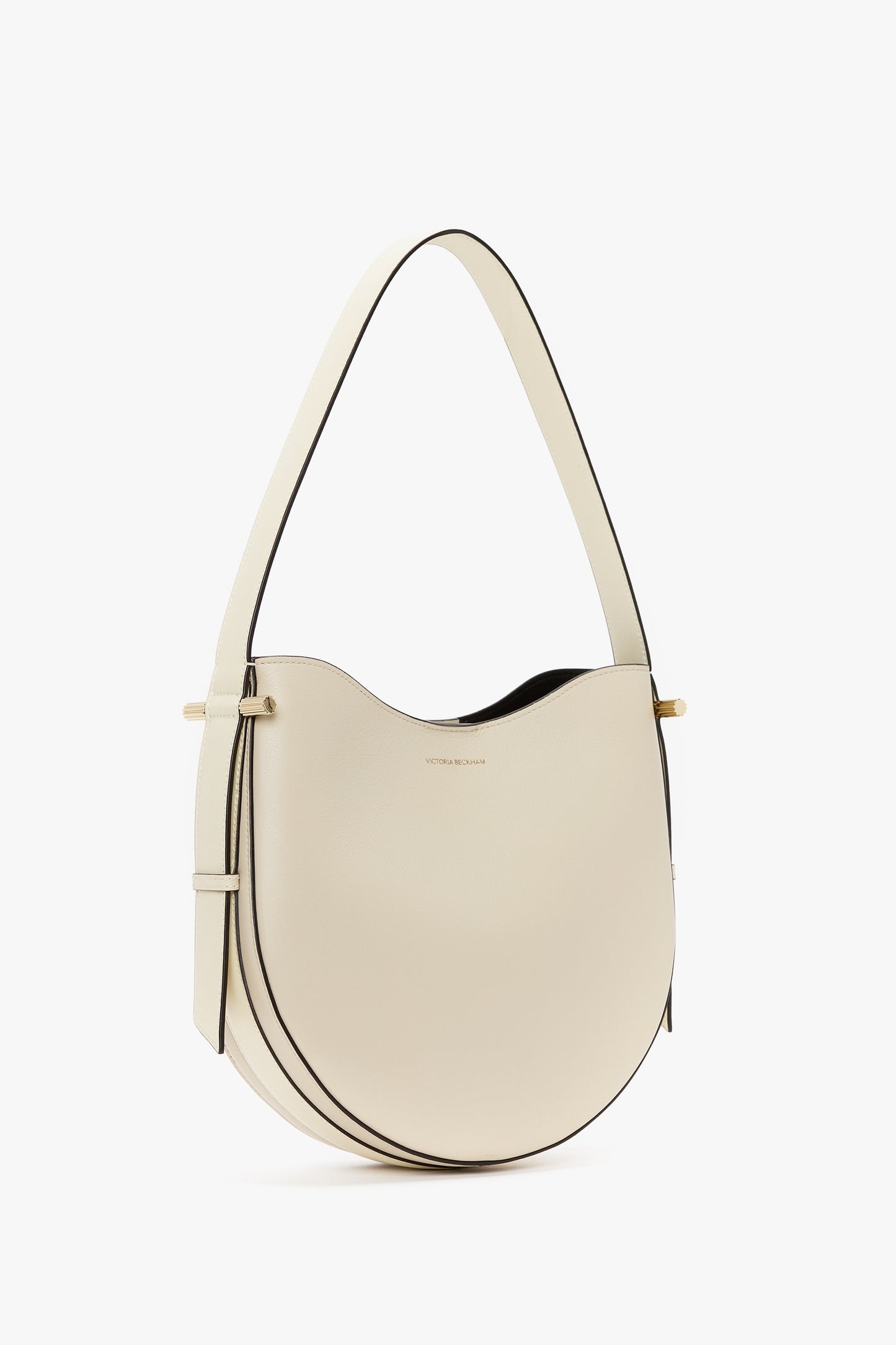 Medium Dia Hobo Bag In Ivory Leather