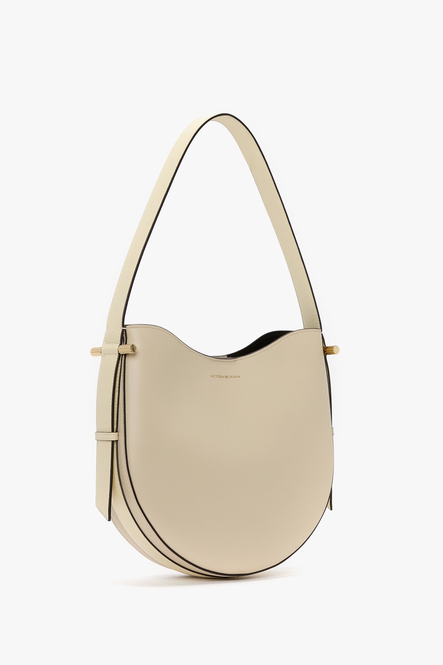Medium Dia Hobo Bag In Ivory Leather