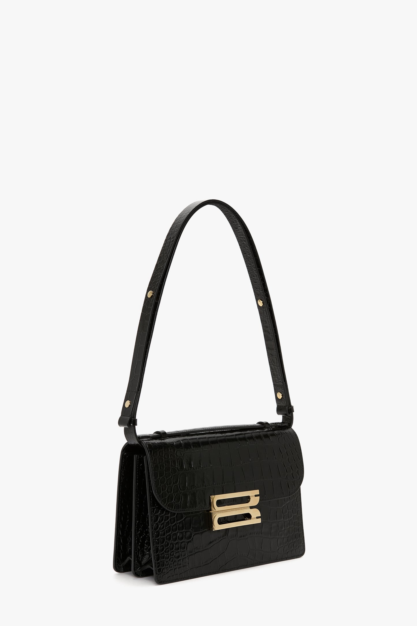 Dorian Bag In Embossed Black Leather