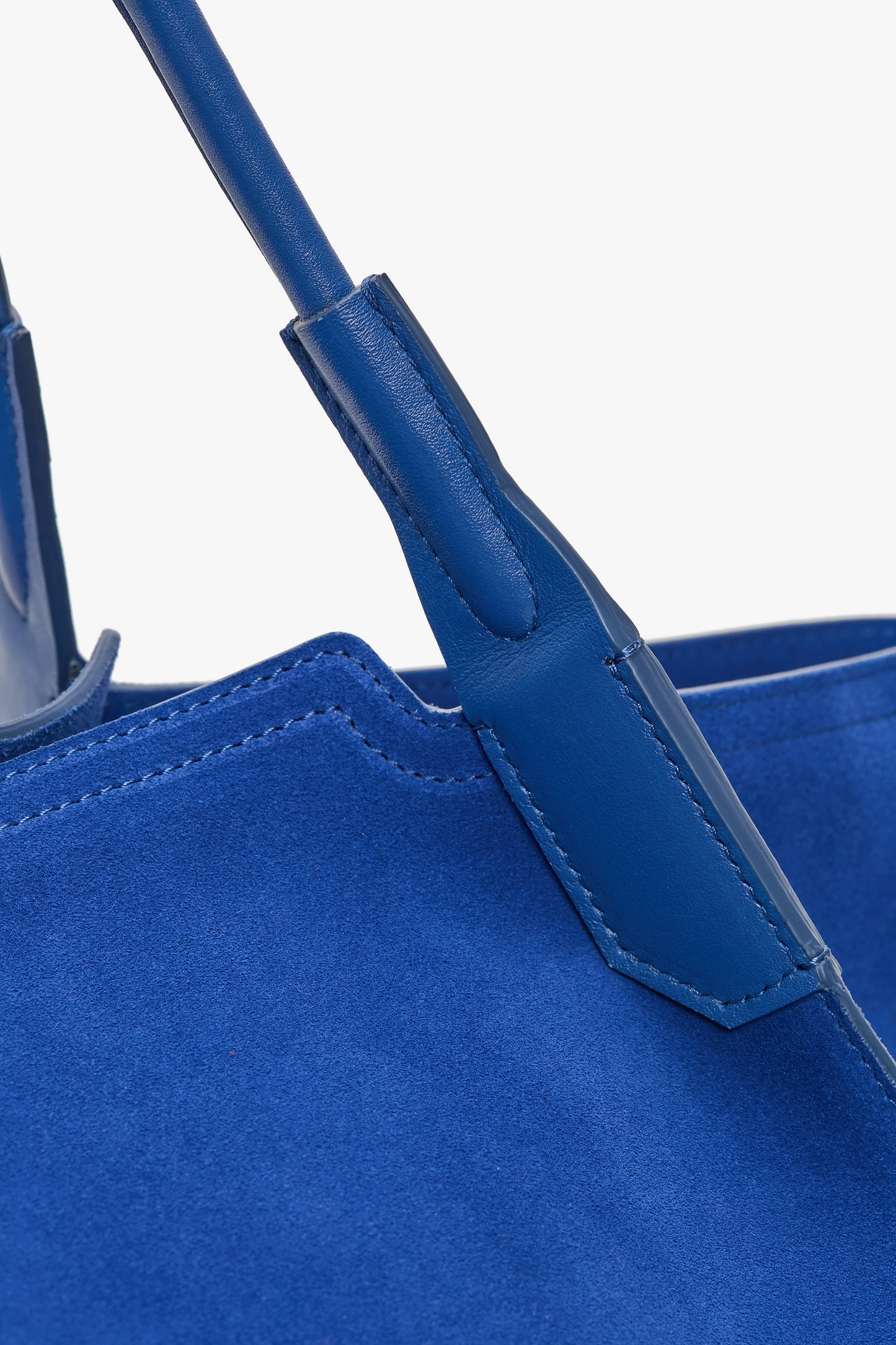 Victoria Travel Tote Bag In Sapphire Blue Suede