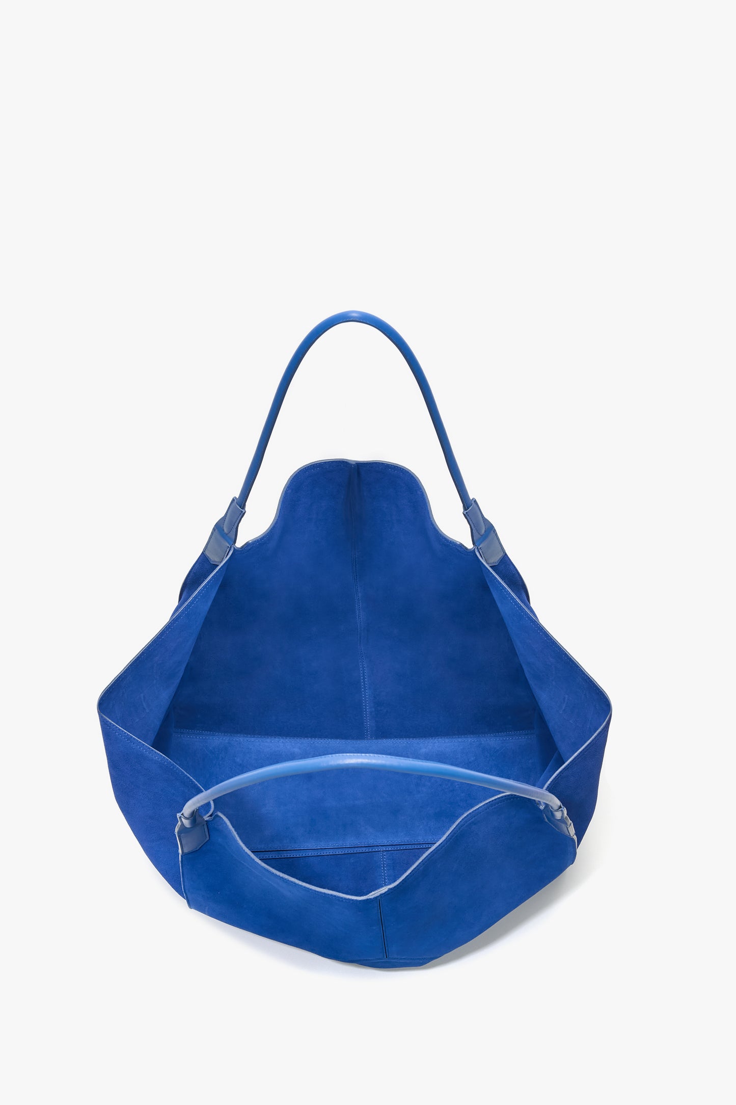 Victoria Travel Tote Bag In Sapphire Blue Suede