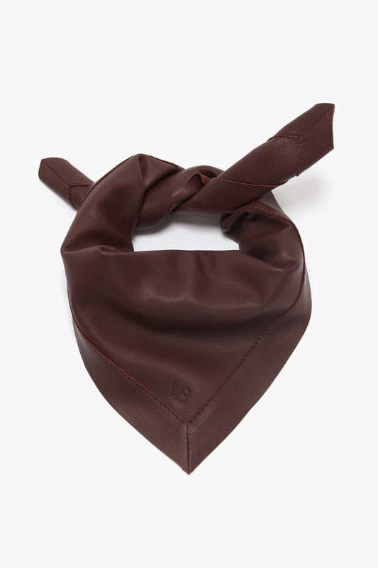 Leather Scarf In Bordeaux