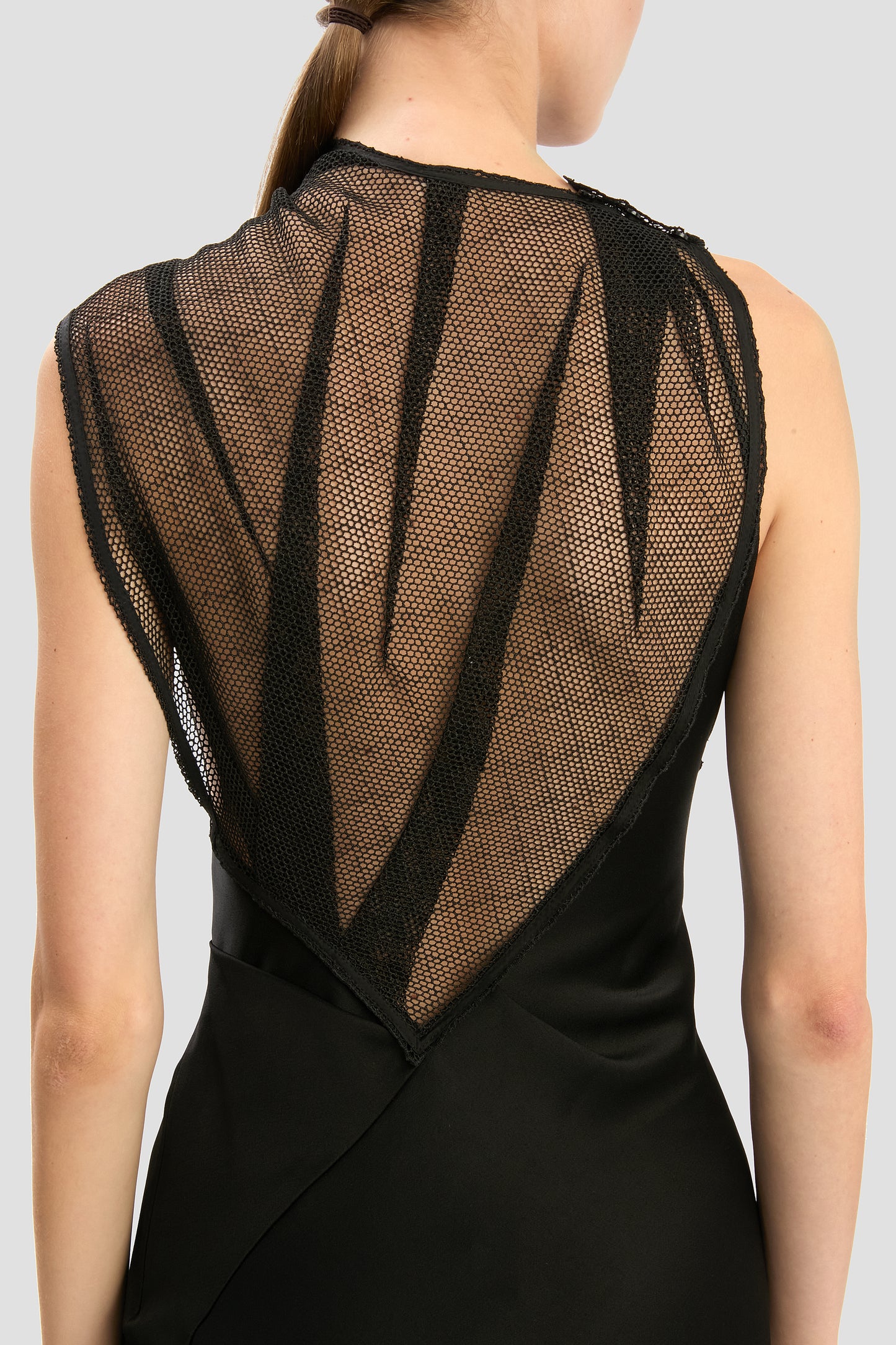 Mesh Gown In Black