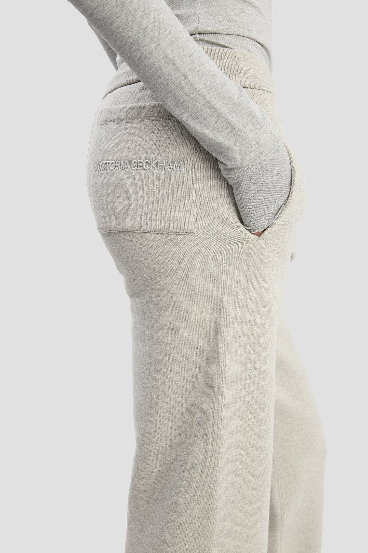 Logo Embroidered Jogger In Grey Marl