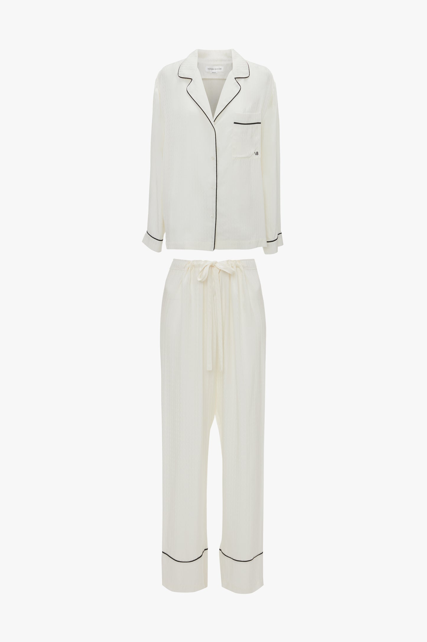 VB Monogram Pyjama Sleep Set In Ivory