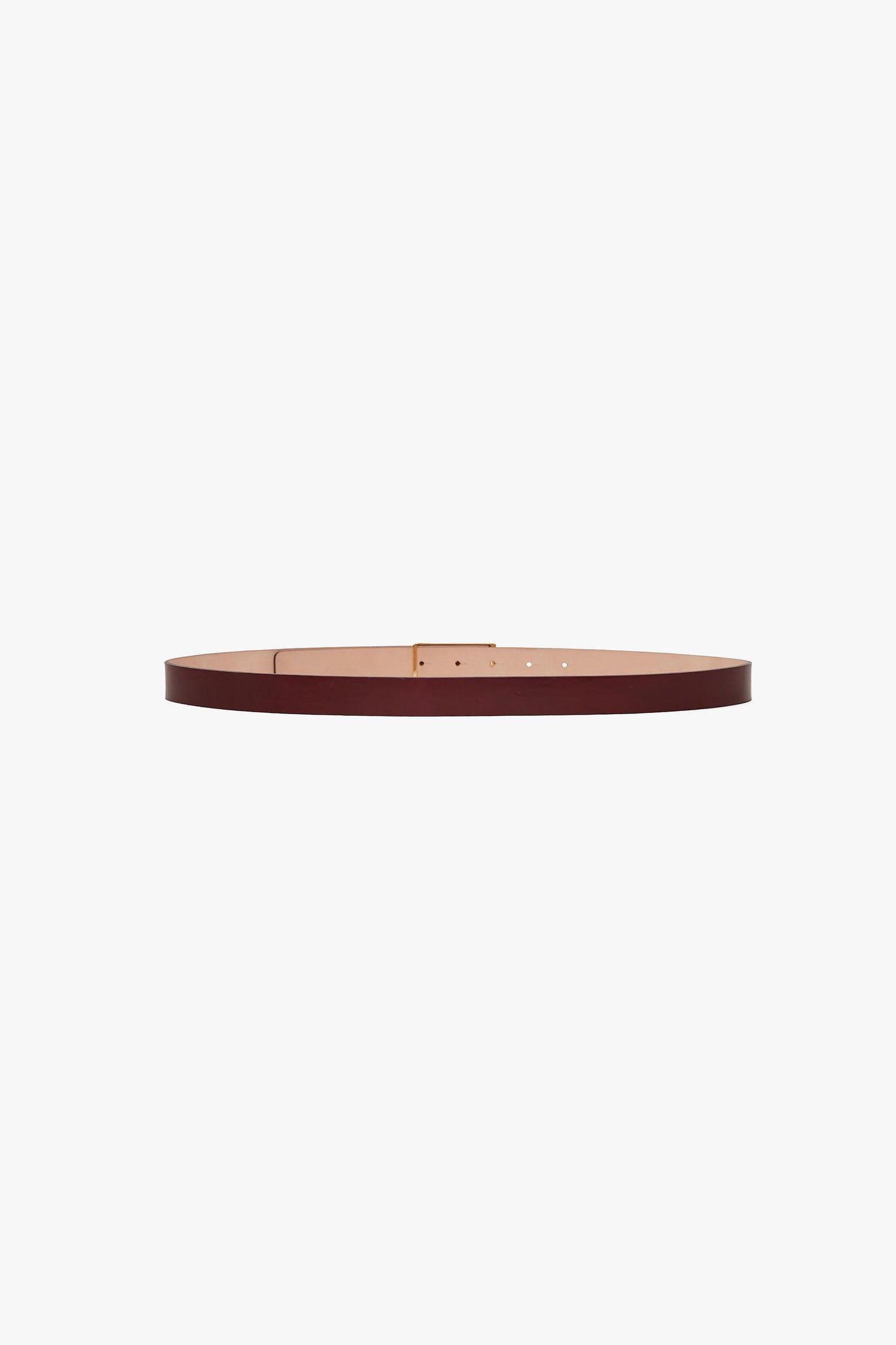 Dorian Belt In Burgundy Glossed Leather